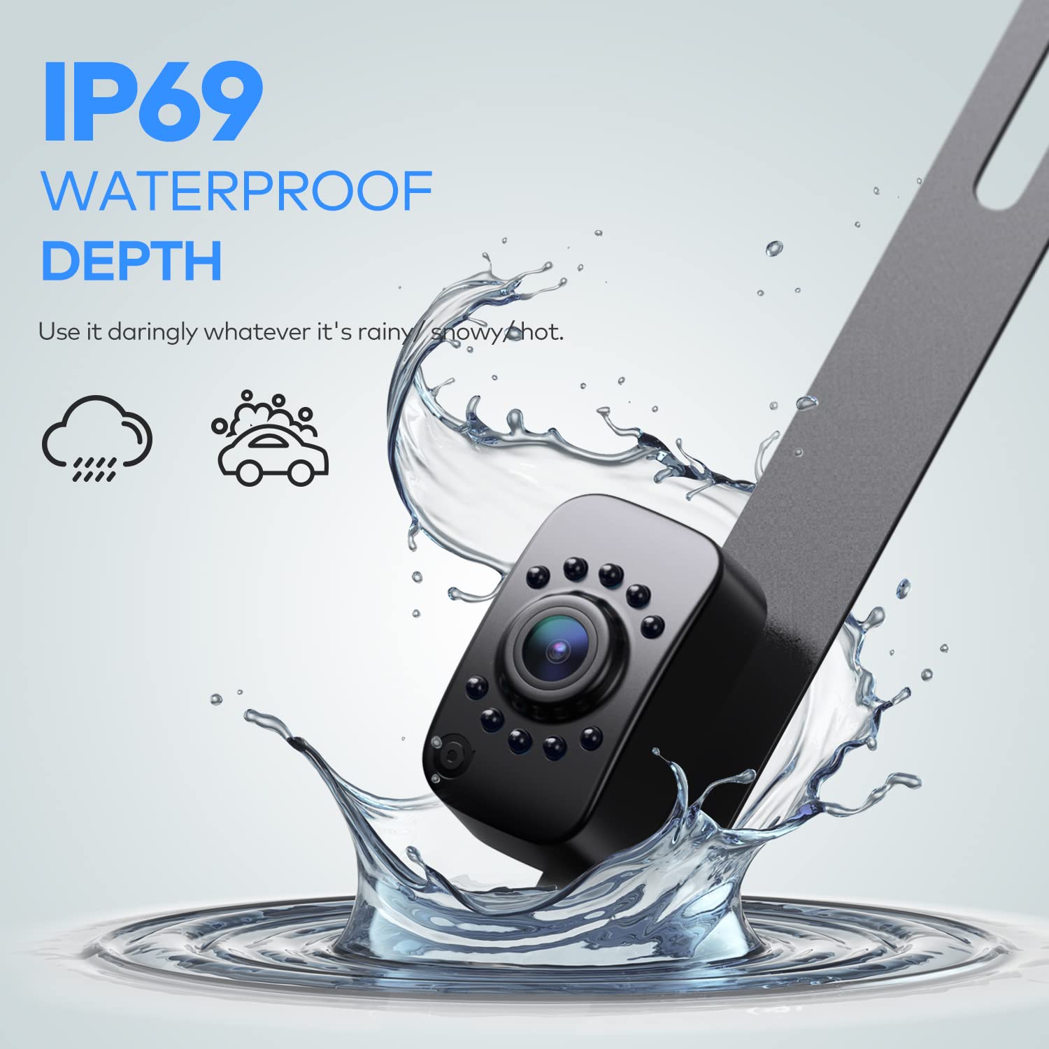 Erapta Ert01 Hd Backup Camera Rear View License Plate Reverse Camera Universal For Pickup Truck Car Suv 149 Degree Perfect Angle