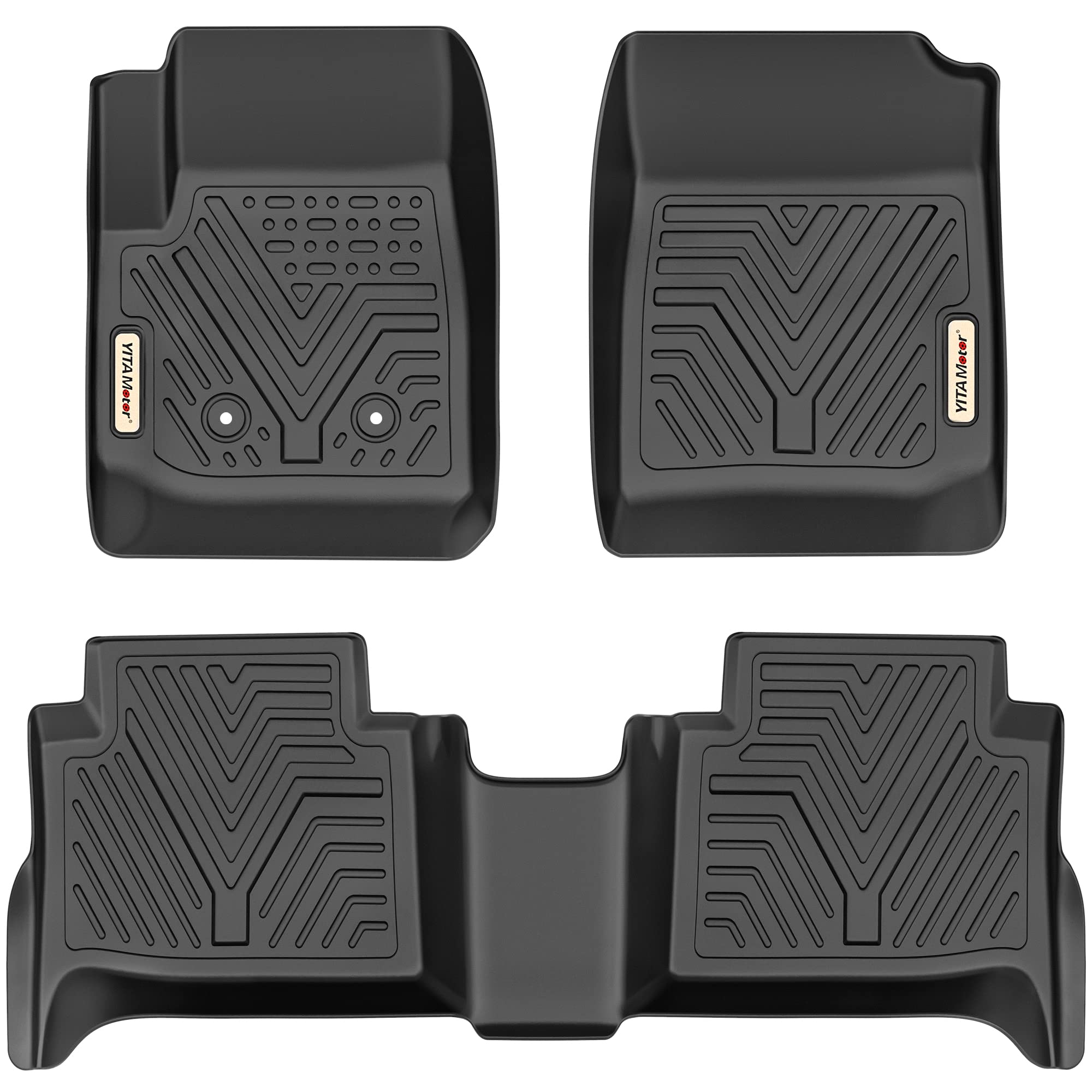 Yitamotor Floor Mats Compatible With 2015-2022 Chevy Colorado Crew Cab/Gmc Canyon Crew Cab, Custom Fit Floor Liners, 1St & 2Nd Row All Weather Protection, Black