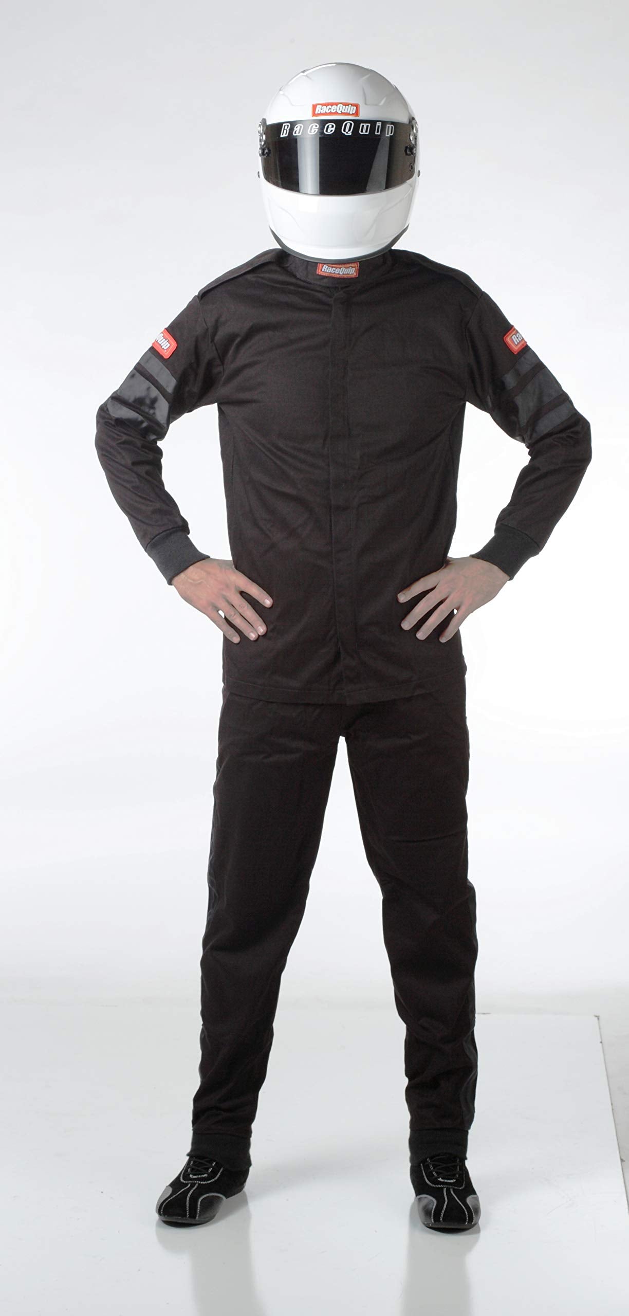 Racequip Racing Driver Fire Suit Jacket Single Layer Sfi 3.2A/ 1 Black 4X-Large 111009