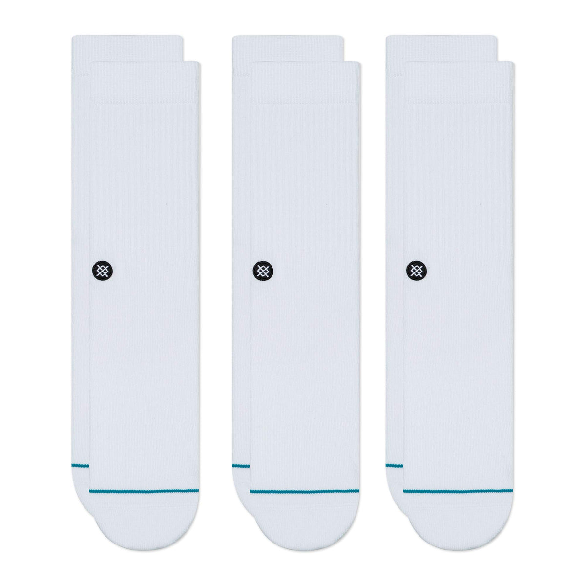 Stance Crew Icon Socks 3 Pack] (Large, White)
