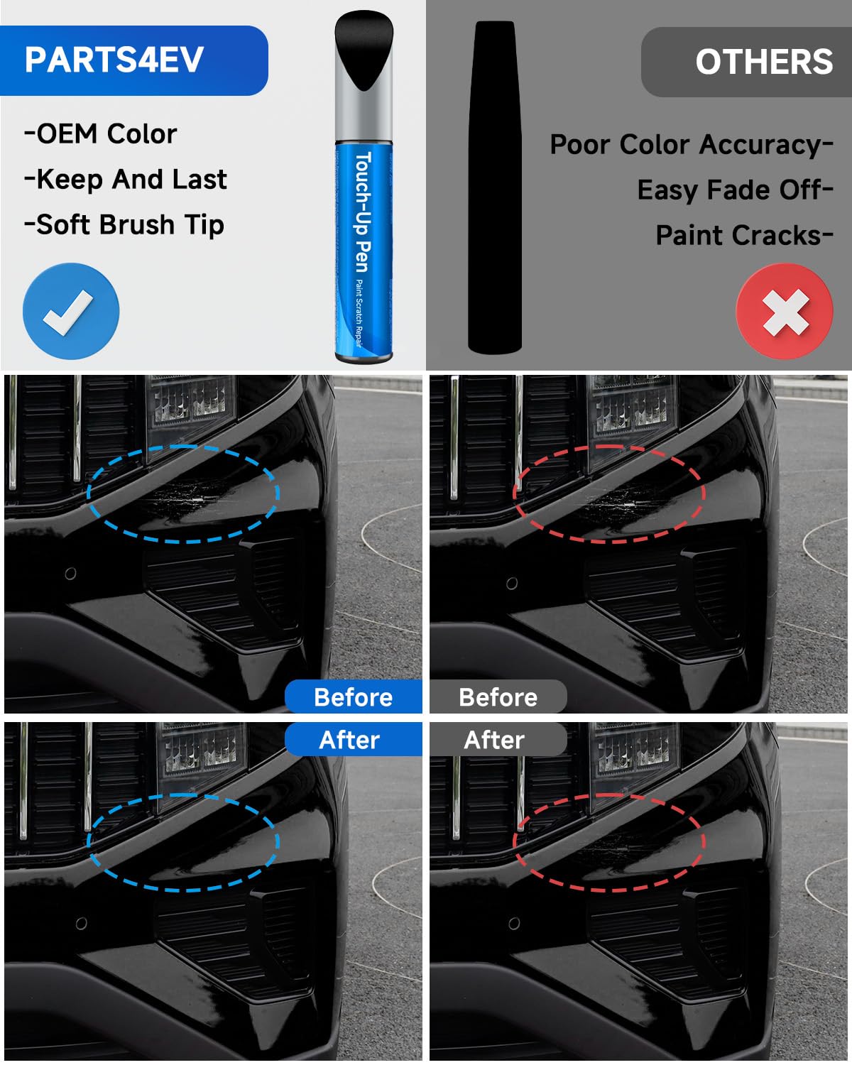 RSACET Touch Up Paint Compatible with Kia Exact Match Touch Up Paint Car Scratch Repair (Fusion Black(FSB))