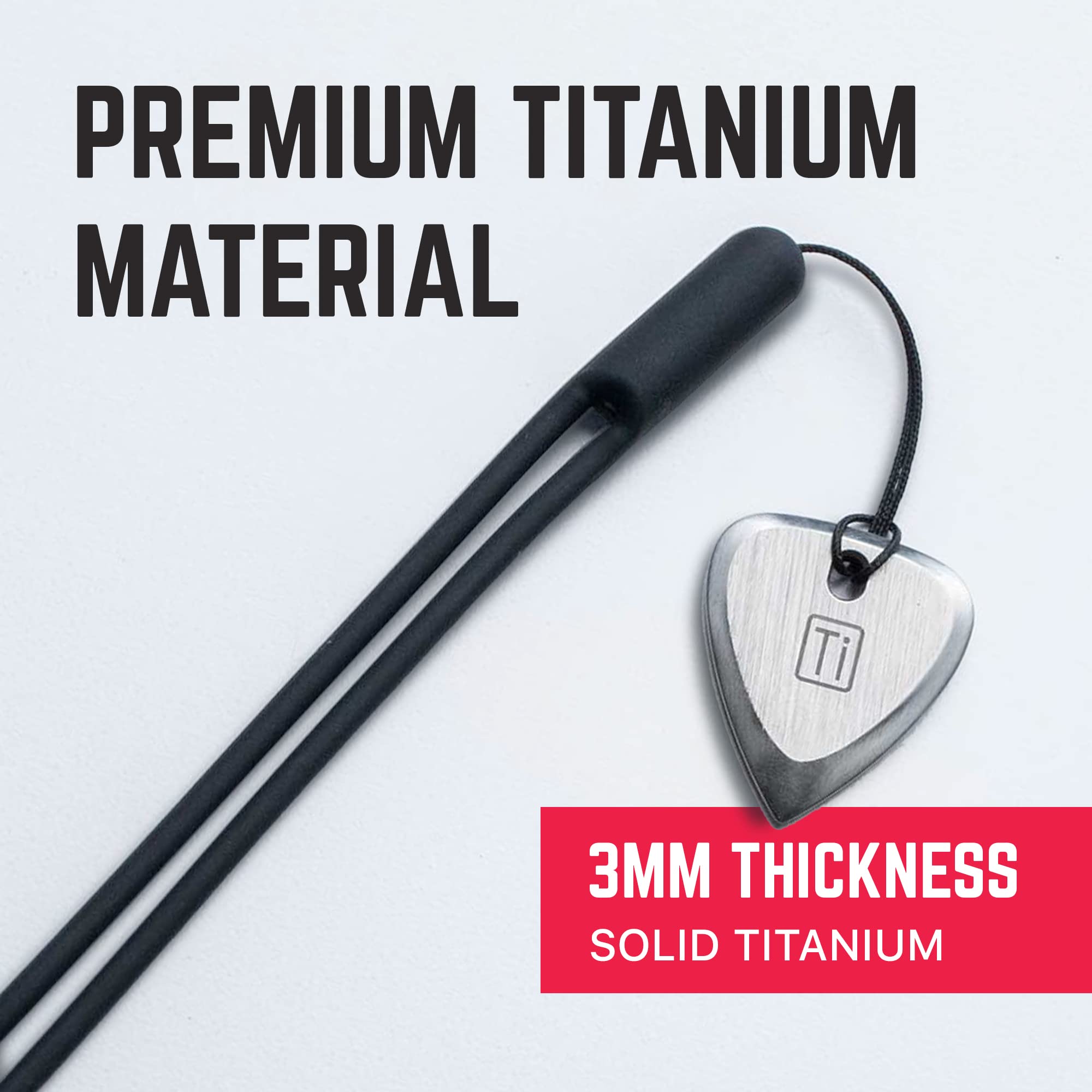 GPCA Titanium Guitar Pick - All-Around Pick for Guitar, Bass, Ukulele - Metallic, 1-Pack, G-pick, Must-Have Gift for Musicians