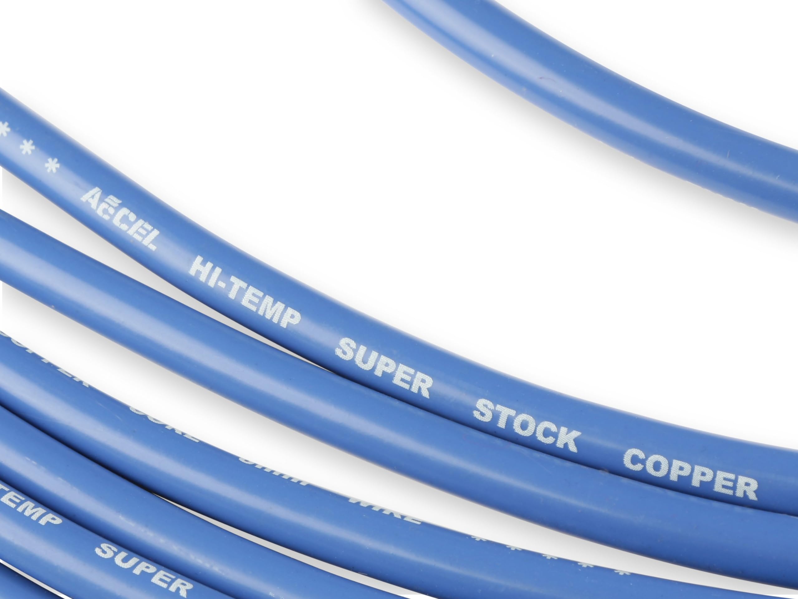 Accel 4039B Spark Plug Wire Set - Super Stock Copper Core 8Mm - 90 Deg. Boots - Blue