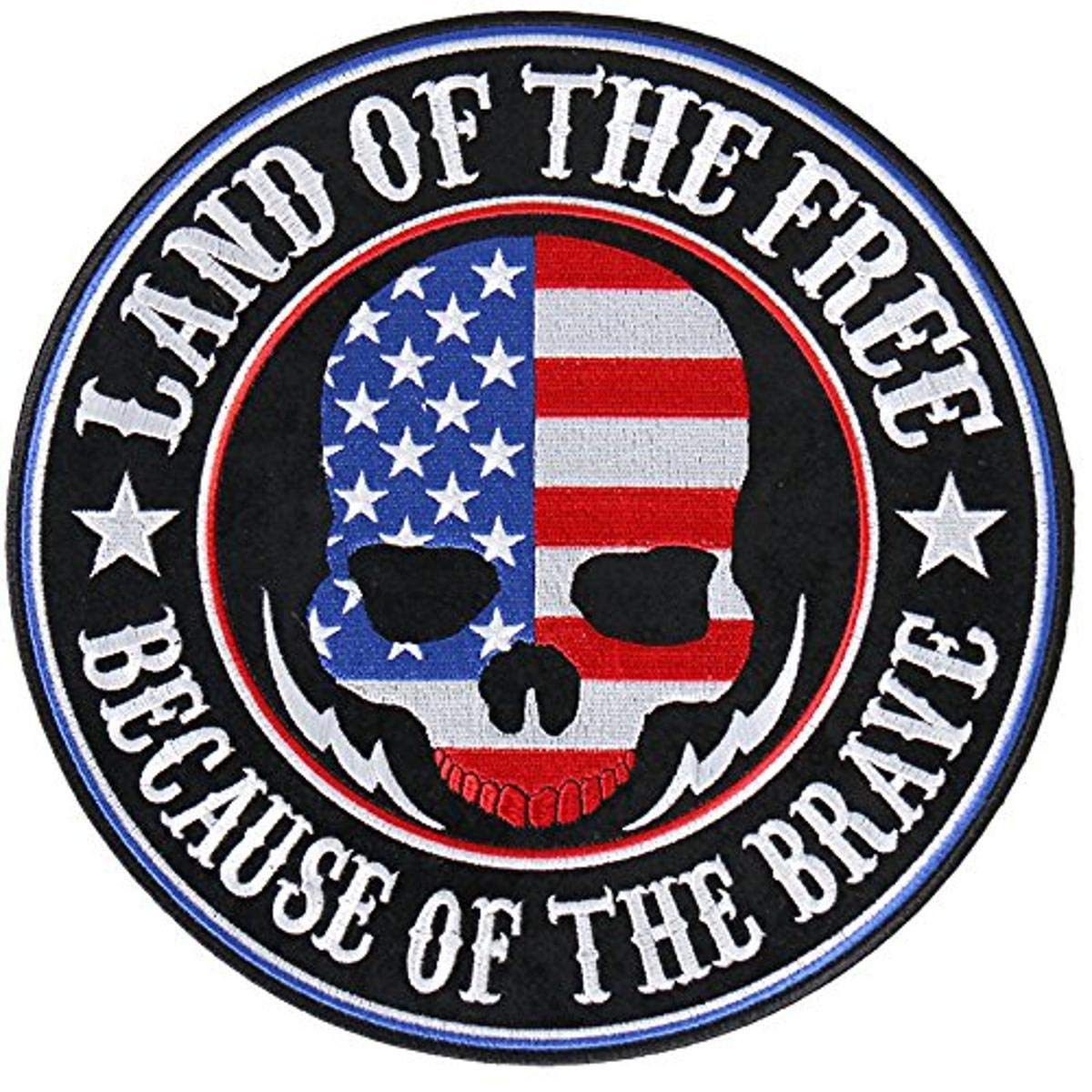 Hot Leathers - Ppa8060 Land Of The Free Skull Patch (Multicolor, 4'' X 4'')