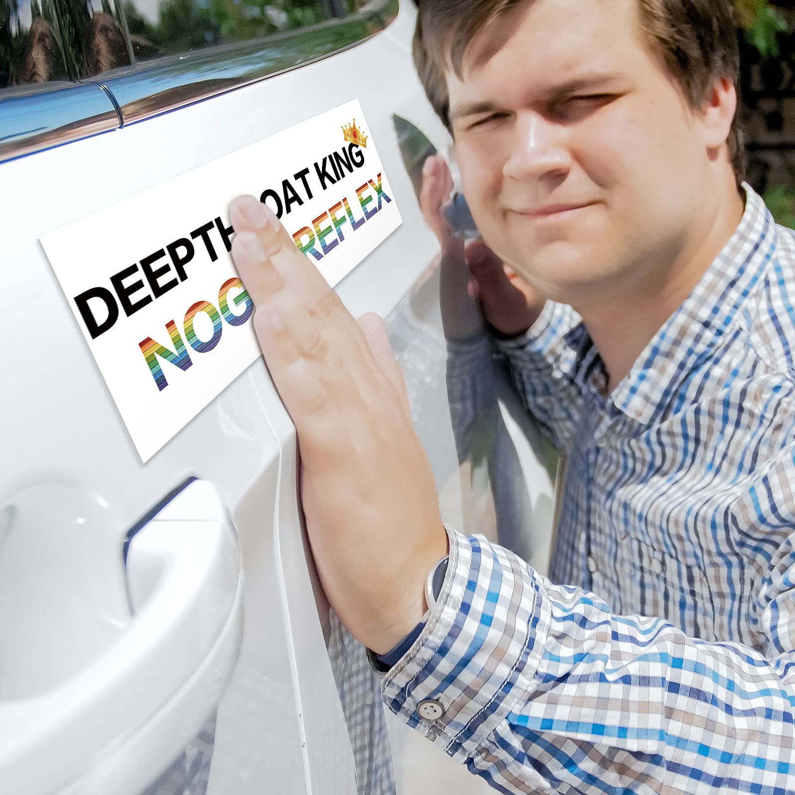 Frienda 10 Pcs Bumper Decals Funny Lgbt Stickers Rainbow Bumper Prank Car Stickers Colorful Car Accessories For Truck Vehicle Lu