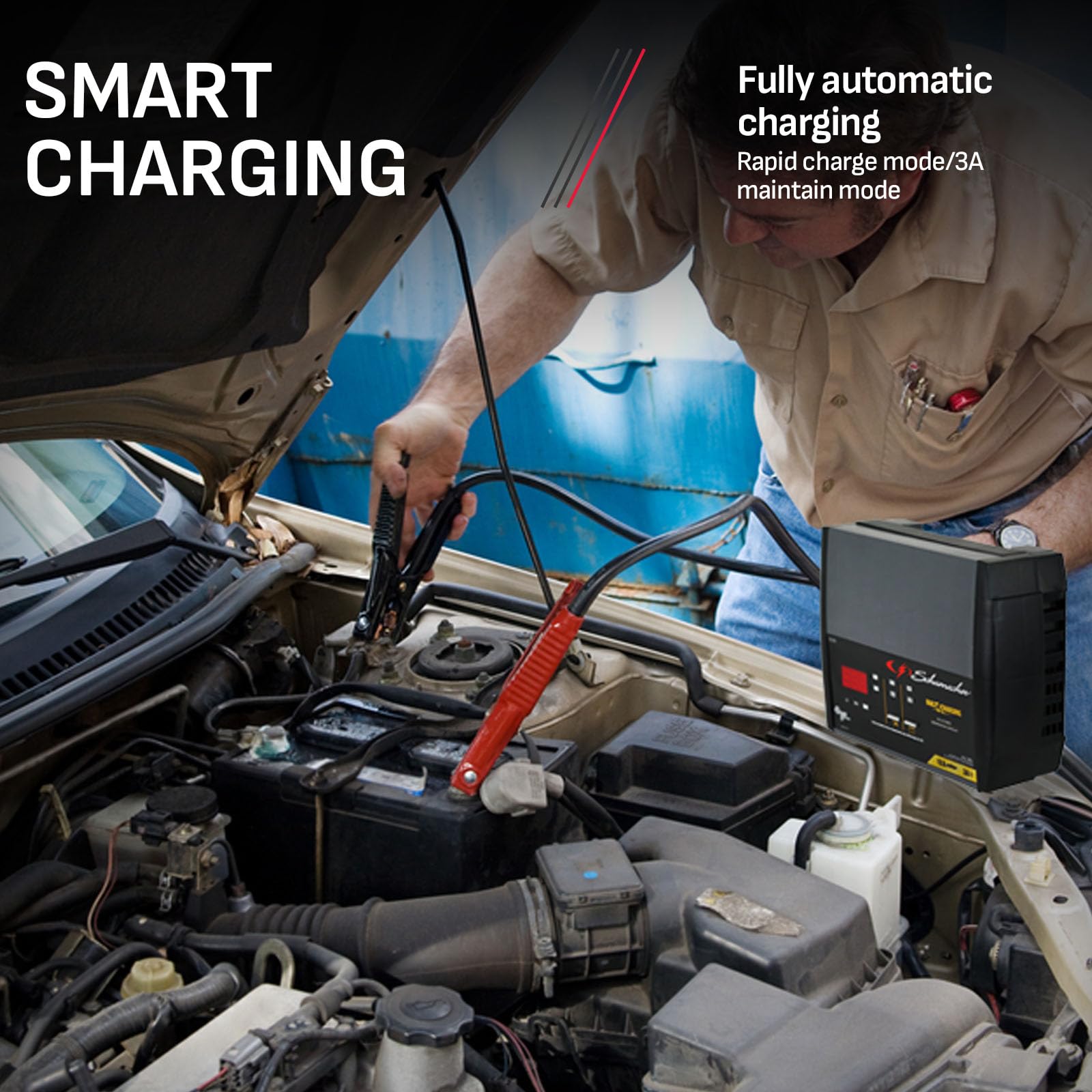 Schumacher Sc1393 6/12V Fully Automatic Battery Charger And 12A Maintainer