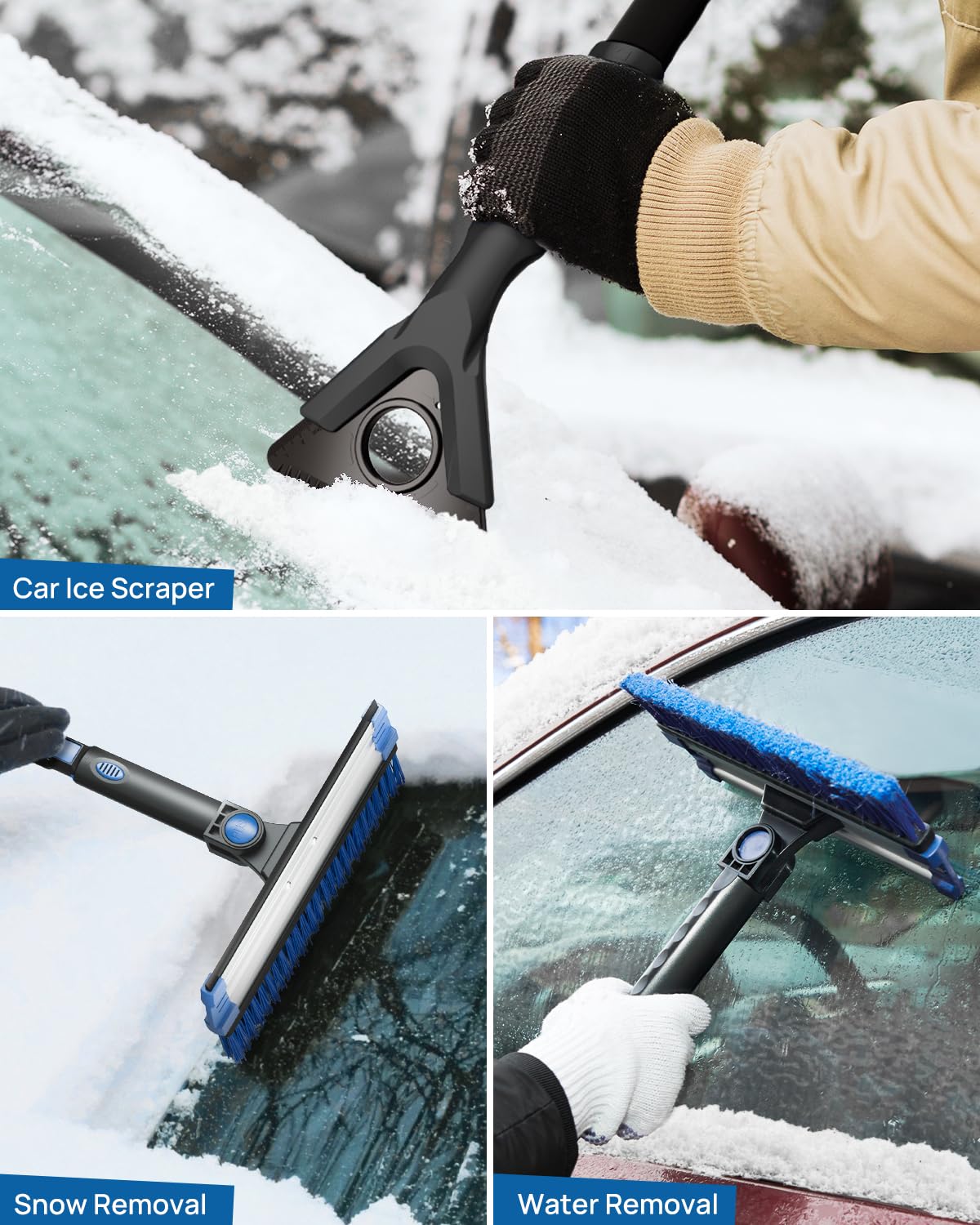 Joytutus 47.7 Extendable Snow Brush And Ice Scraper