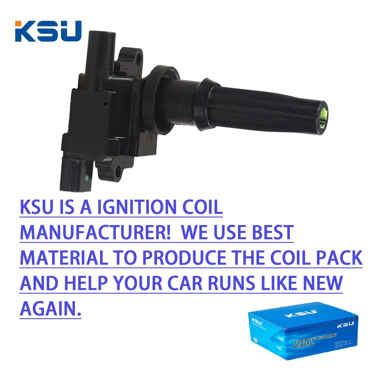 Ksu Coil Pack Compatible With Kia Optima 2.4L L4 2001-2006
