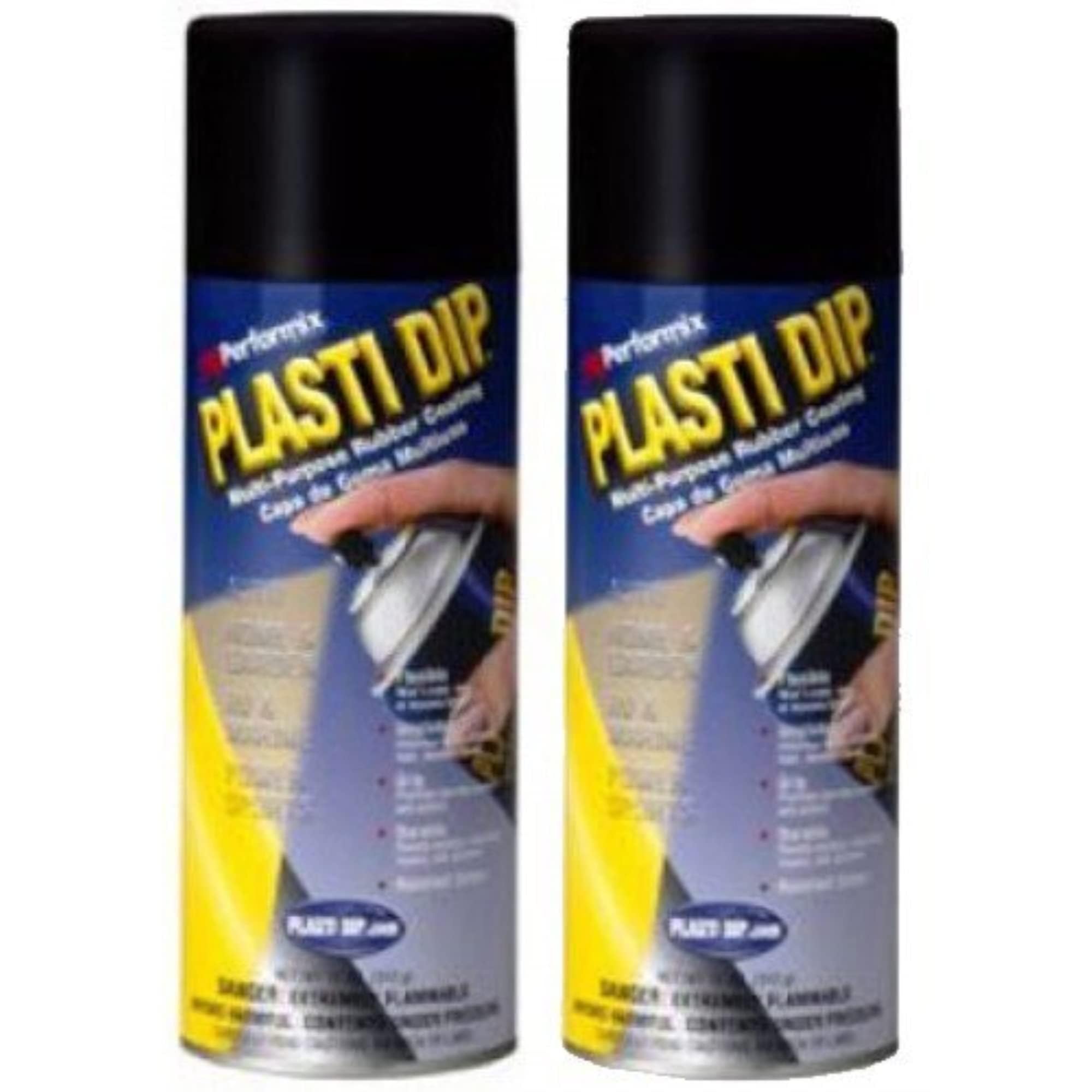 Plasti Dip Black Aerosol Spray - 2-Pack (11Oz Each) | Peelable Rubber Coating For Wheels, Tools & Diy Projects