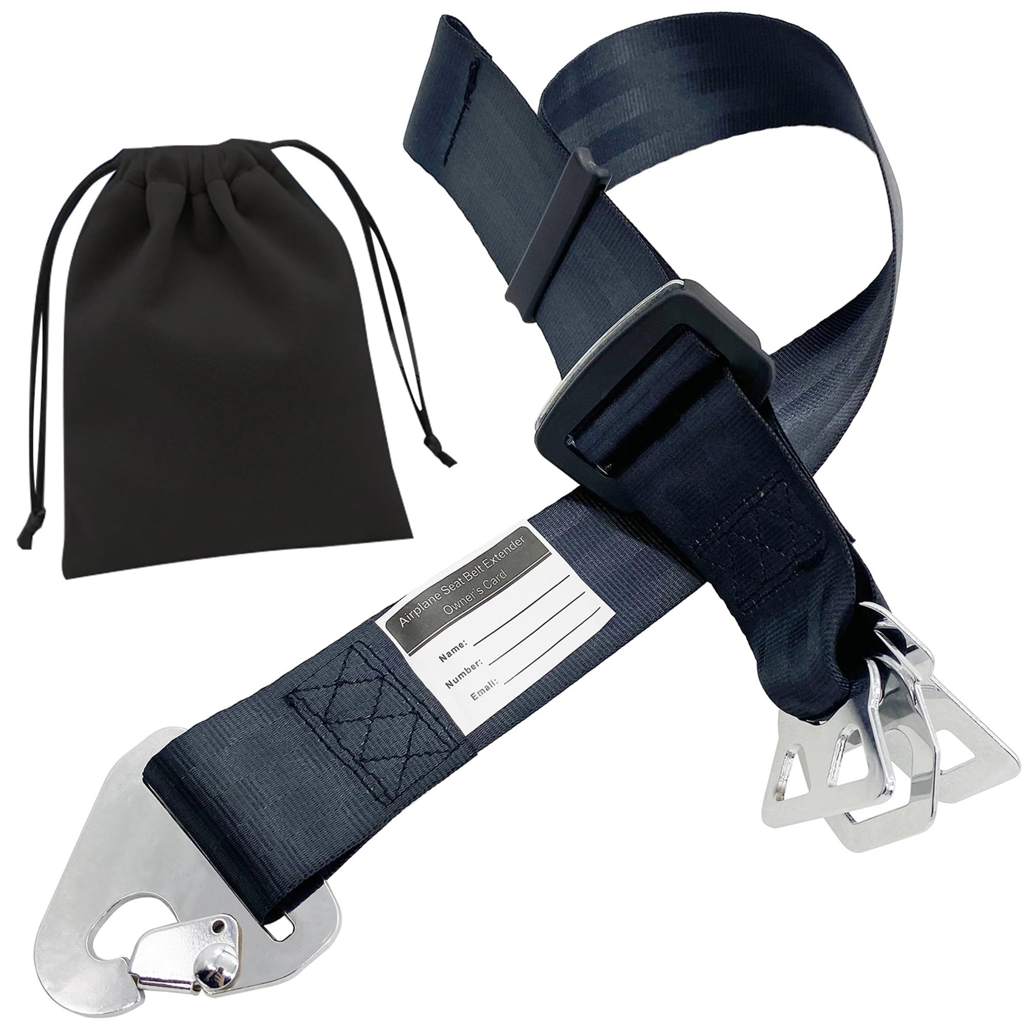 Airplane Seat Belt Extender Seatbelt Extension Adjuster 7-31' For All Airline Including Southwest (Three In One)