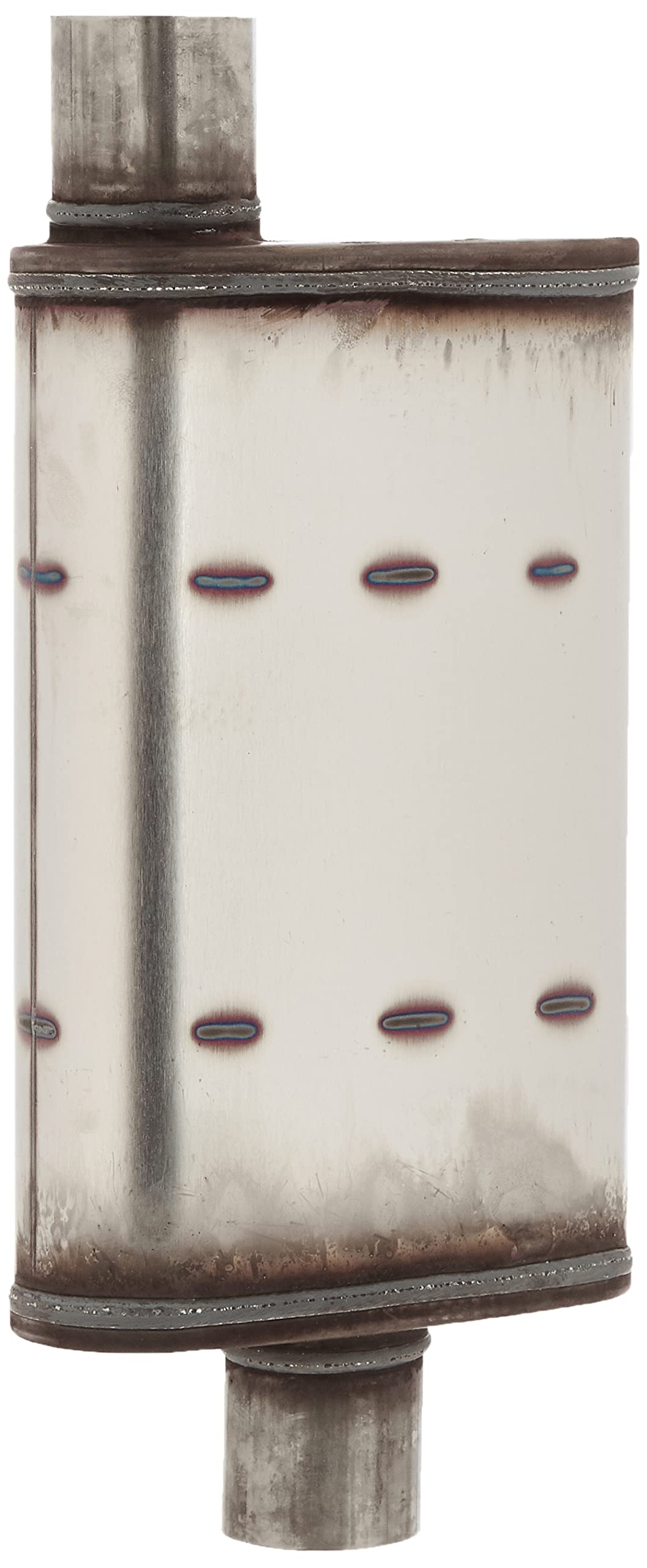 MagnaFlow Performance Exhaust Muffler 13216: 2.5''/2.5'' Inlet/Outlet, 4x9x14'' Oval, Stainless Steel, Satin Finish