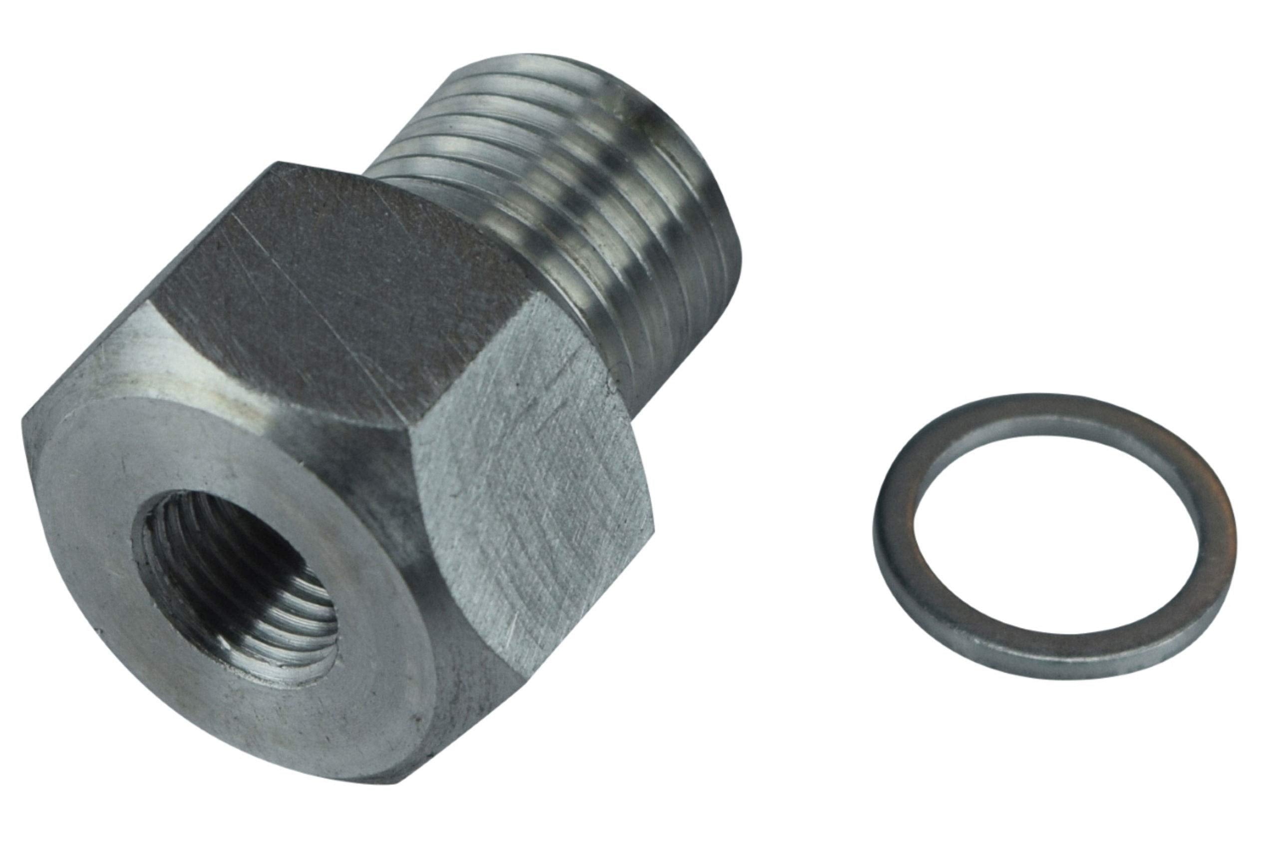 ICT Billet Oil Pressure Sensor Gauge Adapter Male M16-2.0 Adapter Female 1/8-27 NPT Engine 551142