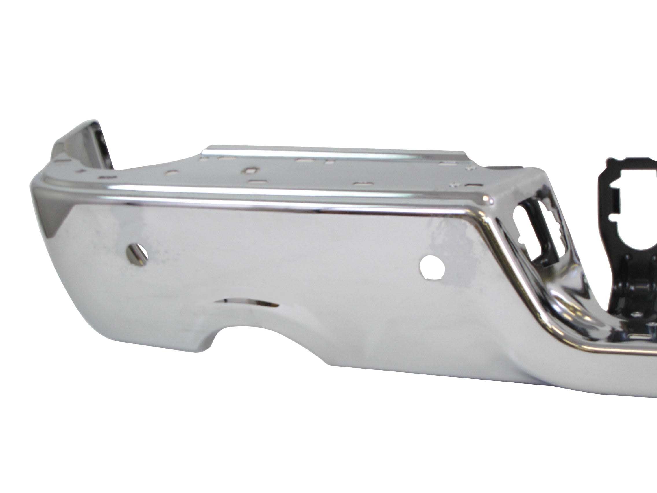 For Dodge Ram 1500 2009-2018 / Ram 1500 Classic 2019-2022 Rear Bumper Face Bar Chrome (With Sensor Hole, With Dual Exhaust Cut-Outs) Ch1102365