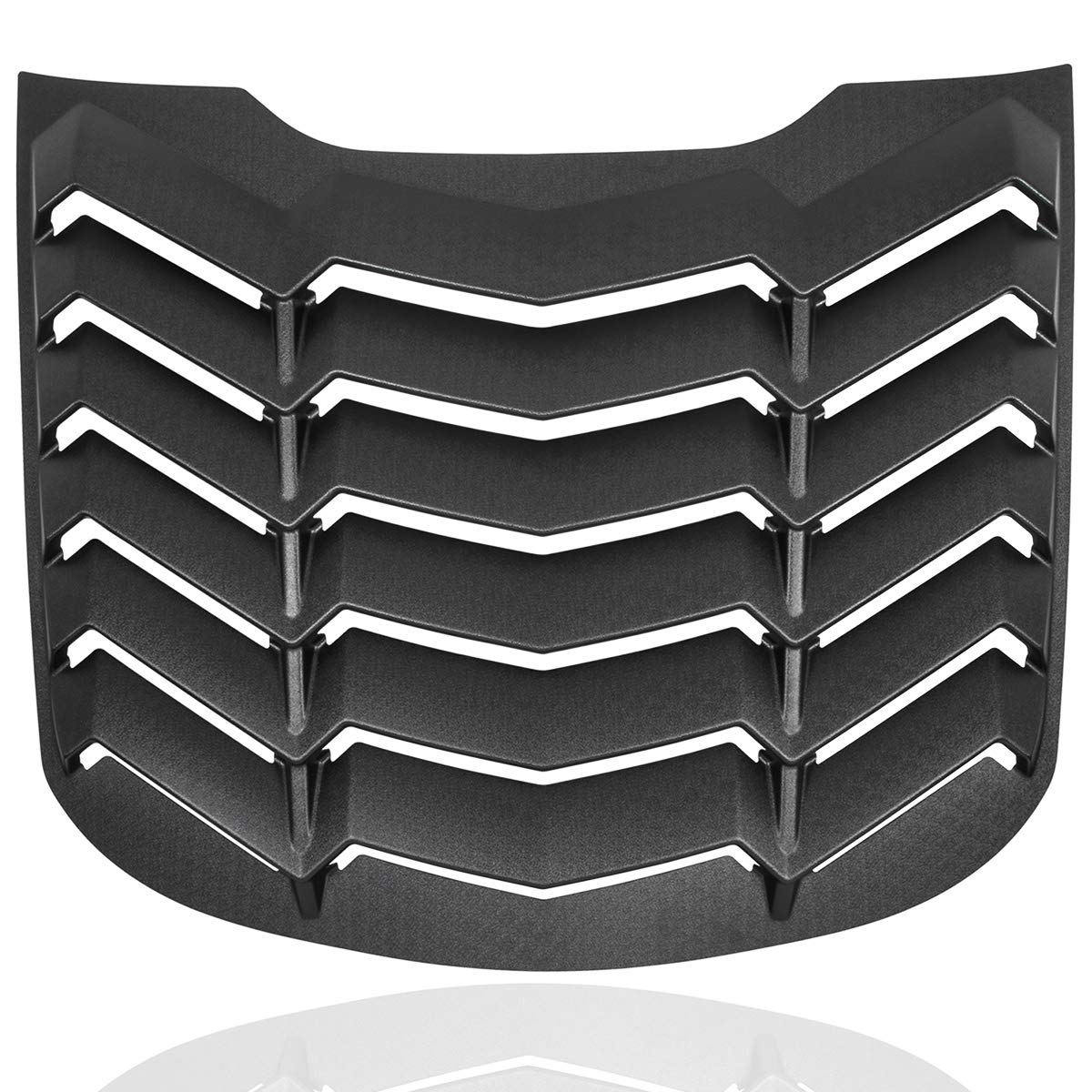 CUMART Rear+Side Window Louvers Sun Shade Cover, Matte Black, Compatible with Ford Mustang 2015-2023, ABS Material, Complete Set