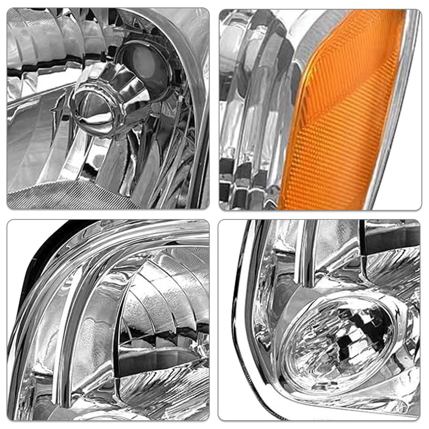 Sockir Headlight Assembly Compatible With 2005-2006 Toyota Tundra Double/Crew Cab & 2005-2007 Toyota Sequoia Passenger & Driver