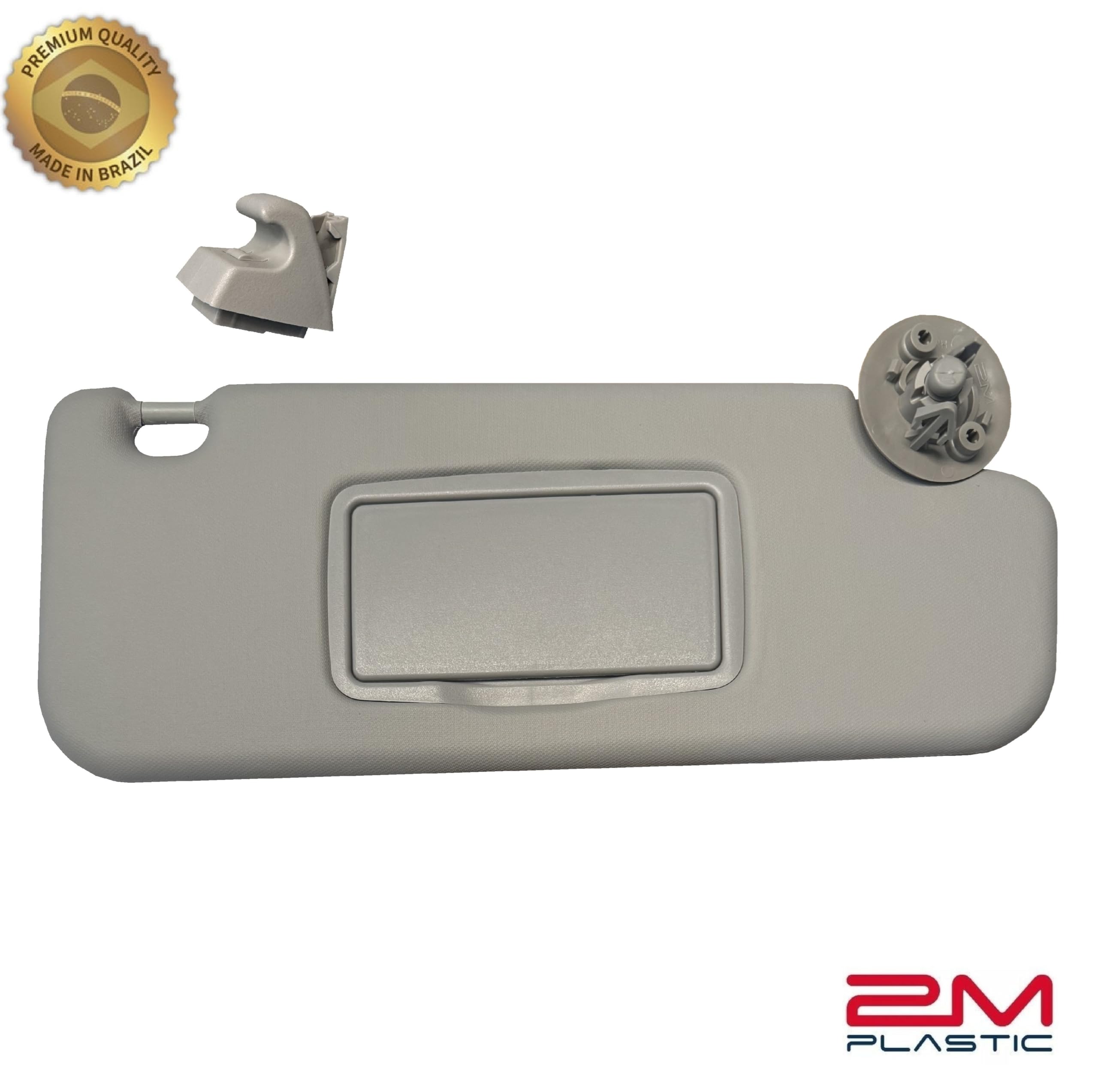 Sun Visor Fits For Chevy Sonic 2012-2020 Spark 2011-2022 Gray Replacement Brand 2M Plastic (Gray Right + Support)
