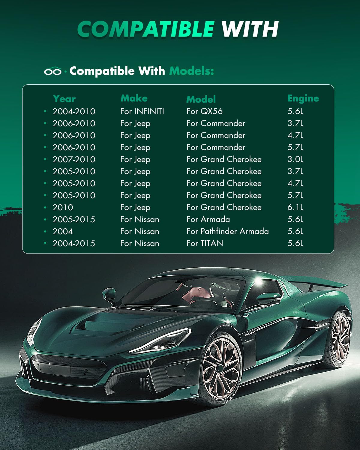 Scitoo D1041 Semi-Metal Brake Pads Kits Rear Replacement For Infiniti Qx56 2004-2010,For Nissan Armada 2005-2015 2017-2018,For N