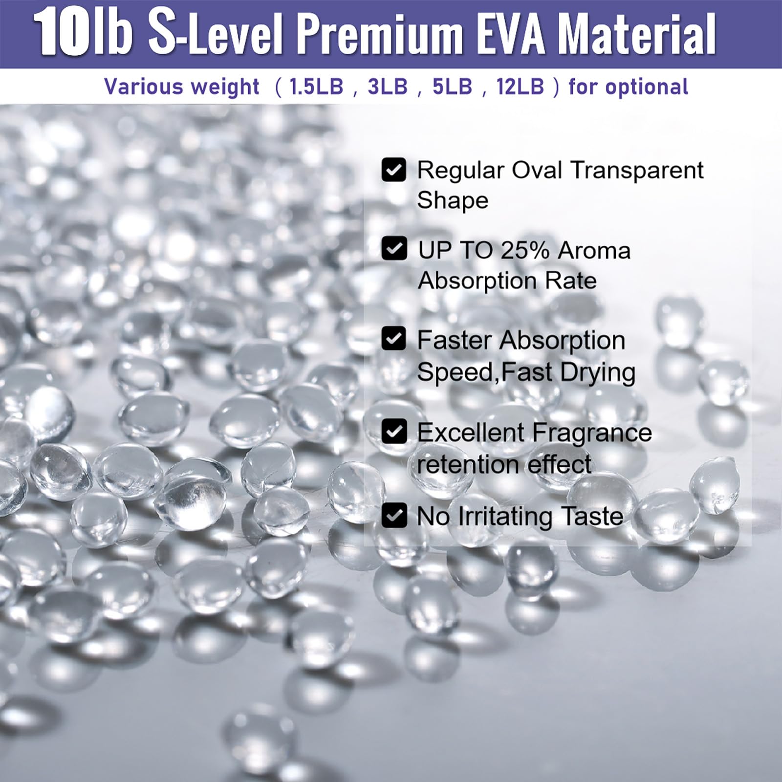 Mubyok 10Lb Premium Unscented Aroma Beads For Diy Car Freshies Eva Beads Bulk Supplies