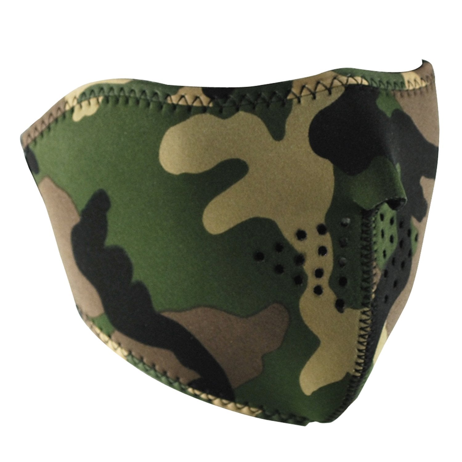 Zanheadgear Half Mask Neoprene Woodland Camo