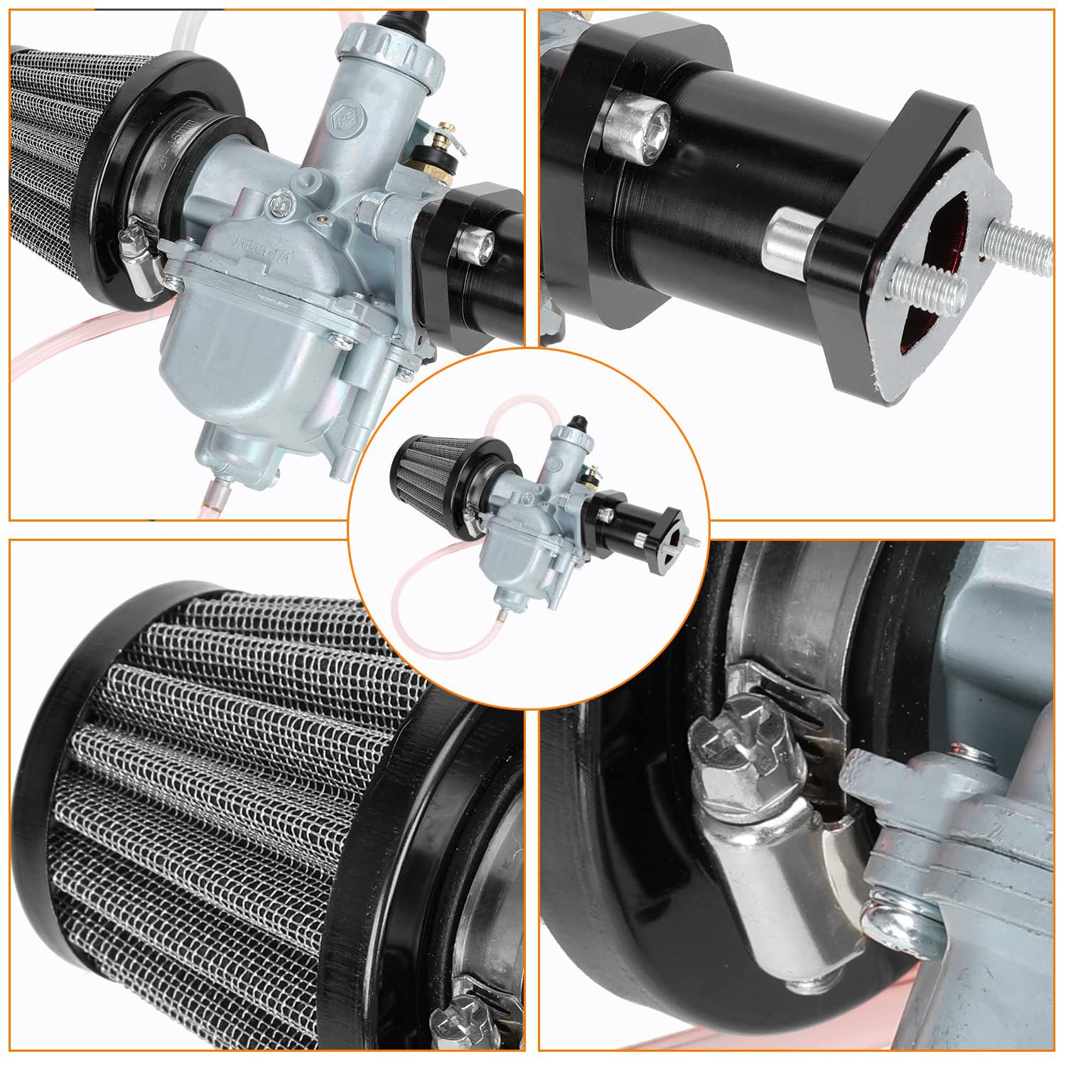 FVRITO Racing VM22 Carburetor for Predator 212cc 196cc 224cc Coleman CT200U BT200X GX160 GX200 6.5hp OHV Clone Engine KT196 Baja