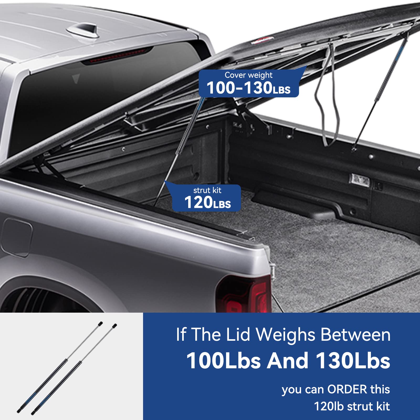Arana Se263P120 26 Inch 120Lb/534N Gas Struts Lift Support Spd2600120 26'' 120Lb Gas Springs Shocks Props For Tonneau Cover Rv B