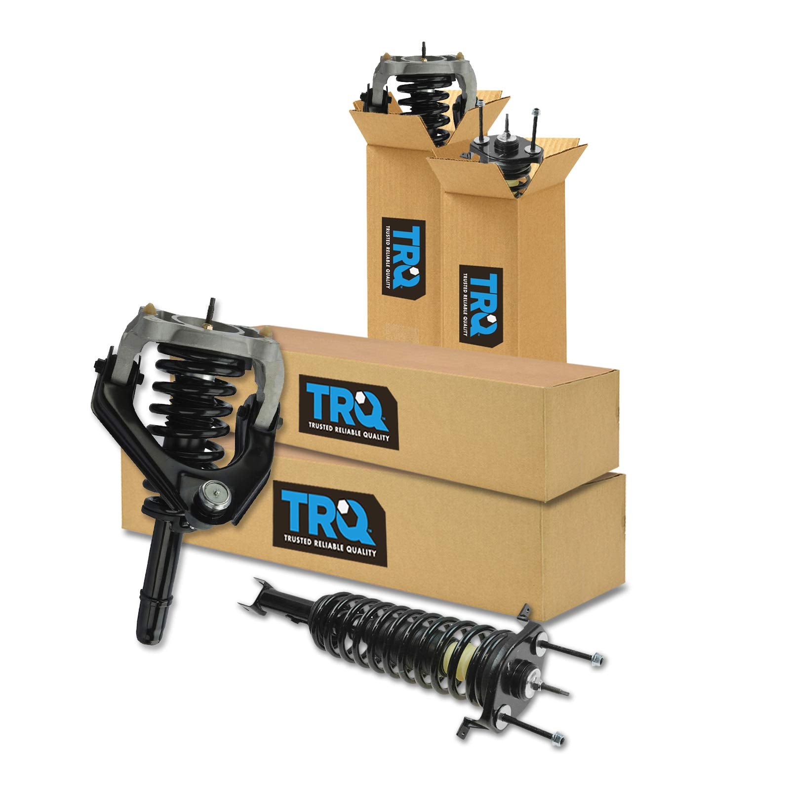 Trq Front And Rear Strut & Coil Spring Assembly Set Driver & Passenger Sides Compatible With 01-06 Chrysler Sebring
