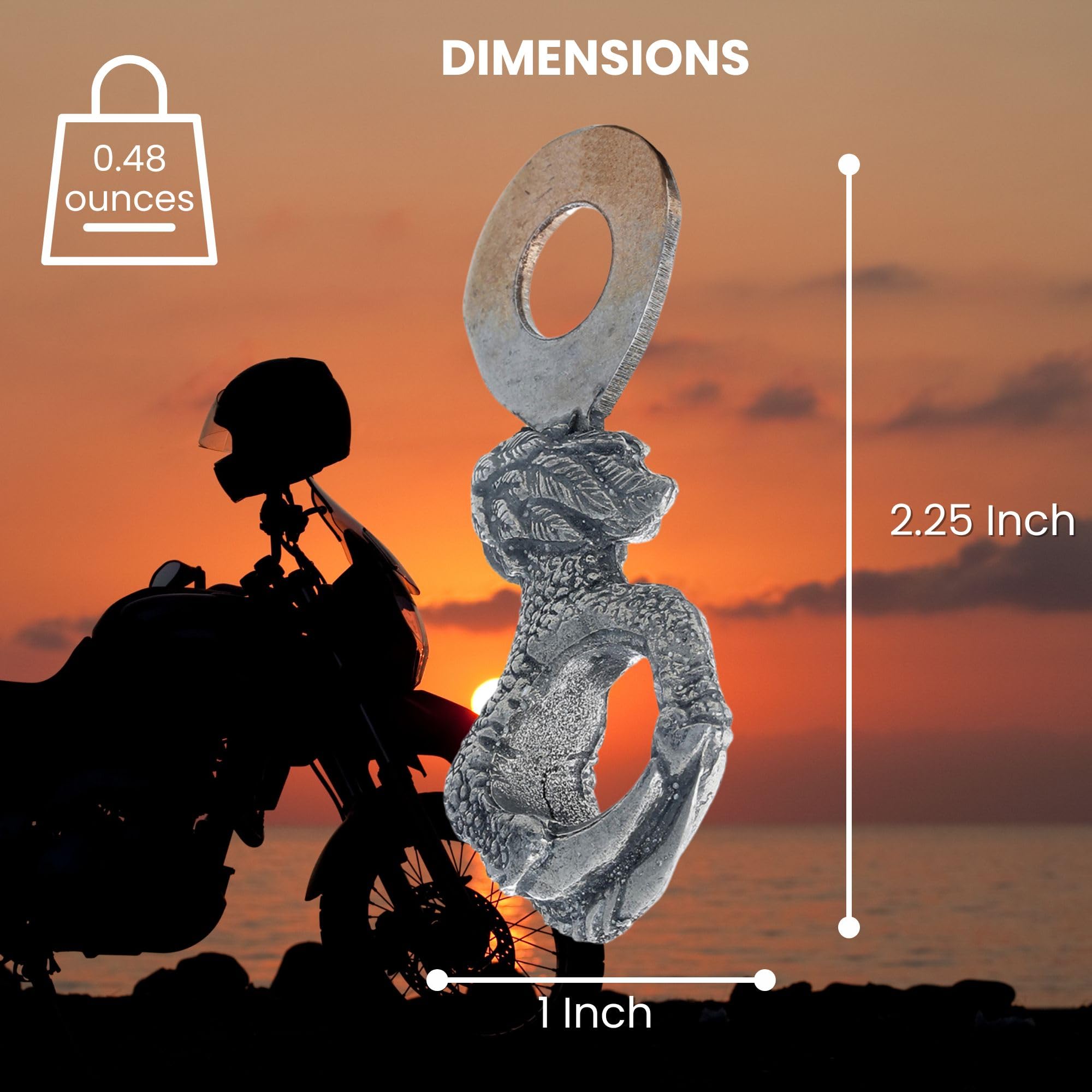 Guardian Bell Eagle Claw Good Luck Bell Hanger Mount | Motorcycle Bell | Lead-Free Pewter | Made In Usa