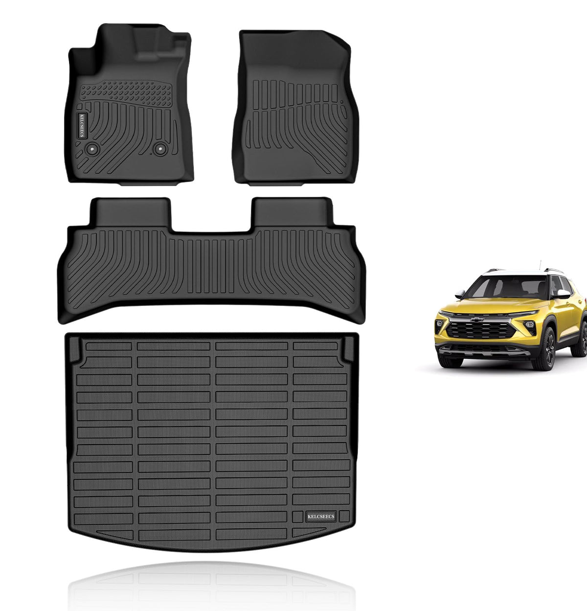 KELCSEECS 2025 Chevy Trailblazer(FWD) Floor Mats,2024 2023 2022 2021 Chevy Trailblazer(FWD) Floor Mats & Cargo Liner(Only Cargo 