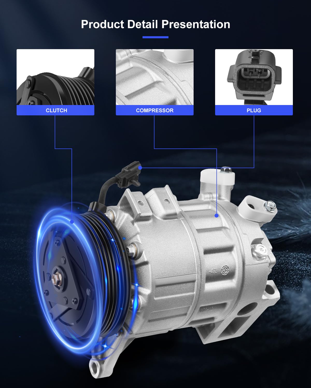 Eccpp Ac Compressor 2007-2019 For Infiniti Qx60 For Nissan Altima For Nissan Pathfinder 3.5L