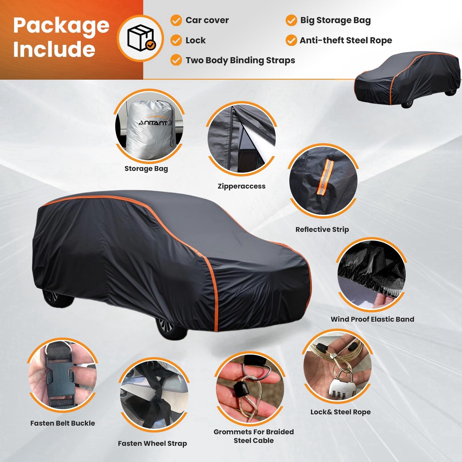 Anitant Van Cover,Large Car Cover,Car Cover Waterproof All Weather Mini Van Cover Waterproof All Weather,Uv Protection Super Lig