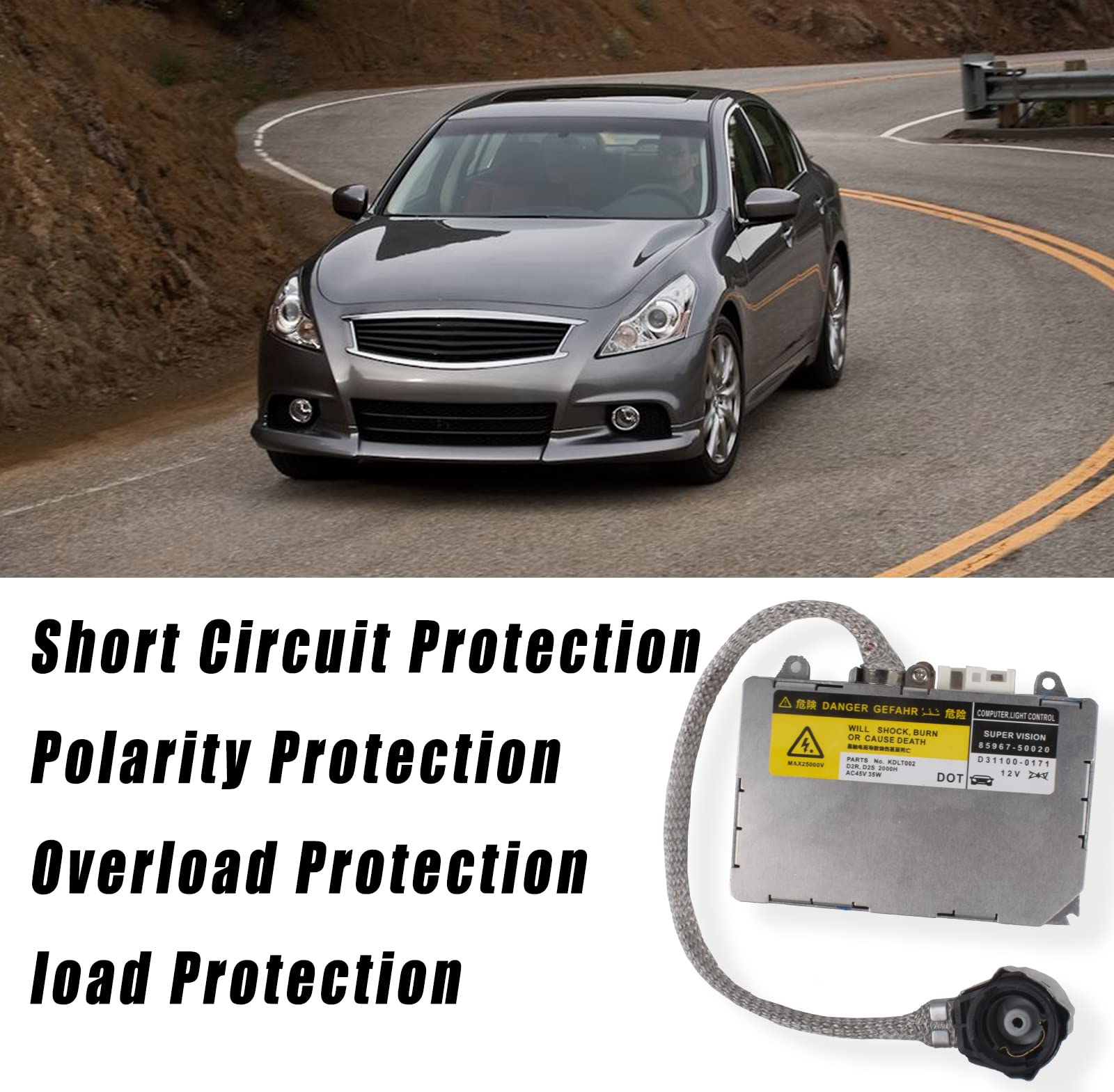 Boine Kdlt002 Xenon Hid Headlight Ballast Assembly Module Compatible With Lexus Is300 Es300 Ls430 Sc430, Mazda 6 Rx-8, Toyota Av