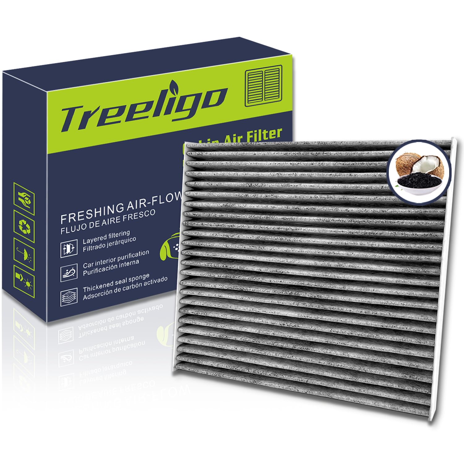 Treeligo Cf11819 Cabin Air Filter, Replacement For Sonata 2011-2015 Optima 2011-2015 Equinox 2010-2017 Santa Fe(Sport/Xl) 2012-2