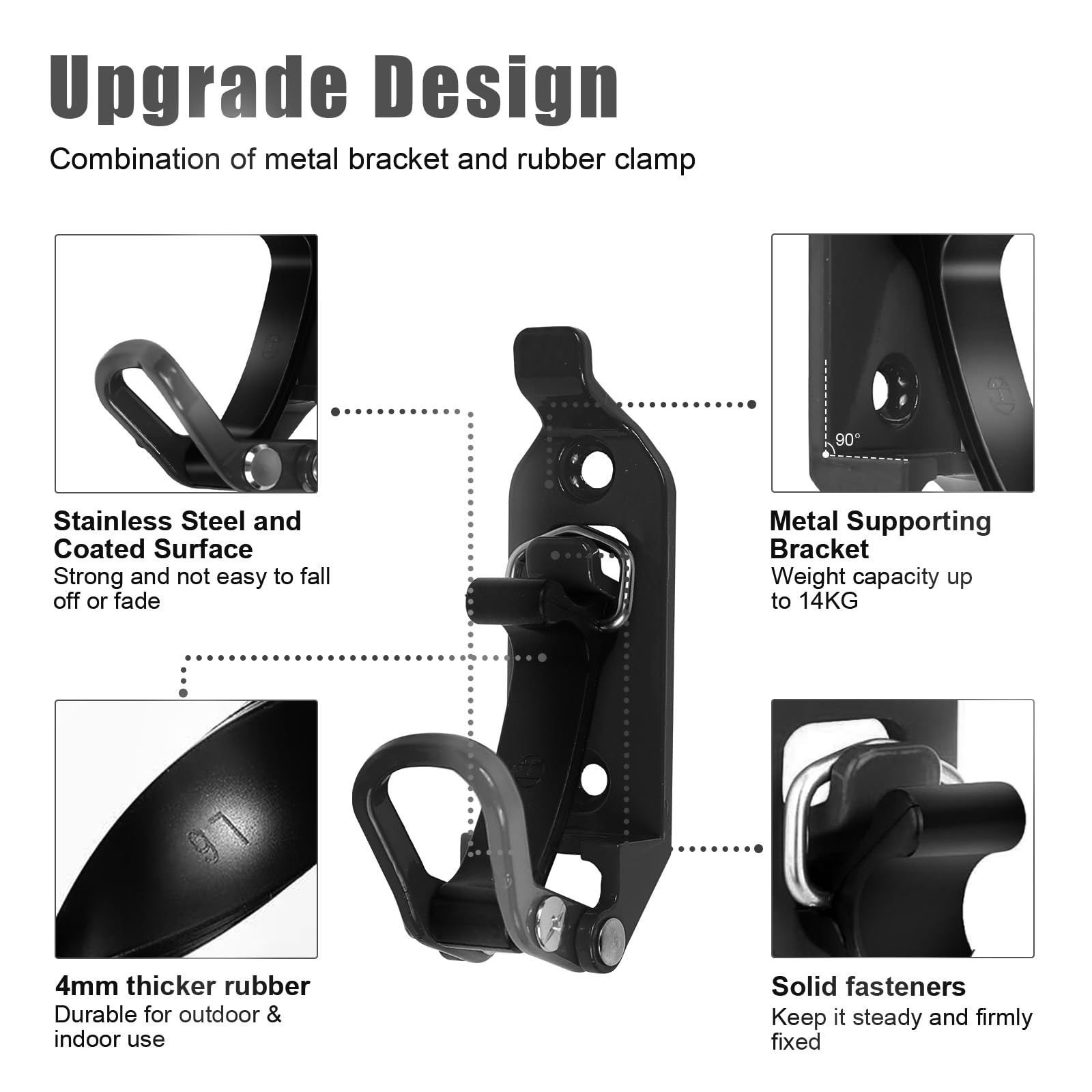 8Pcs Shovel Mount for Roof Rack, Metal Rubber Clamp Mounting Brackets, Durable Axe Holder Organizer Clamp Mount Kit for Roof Rac