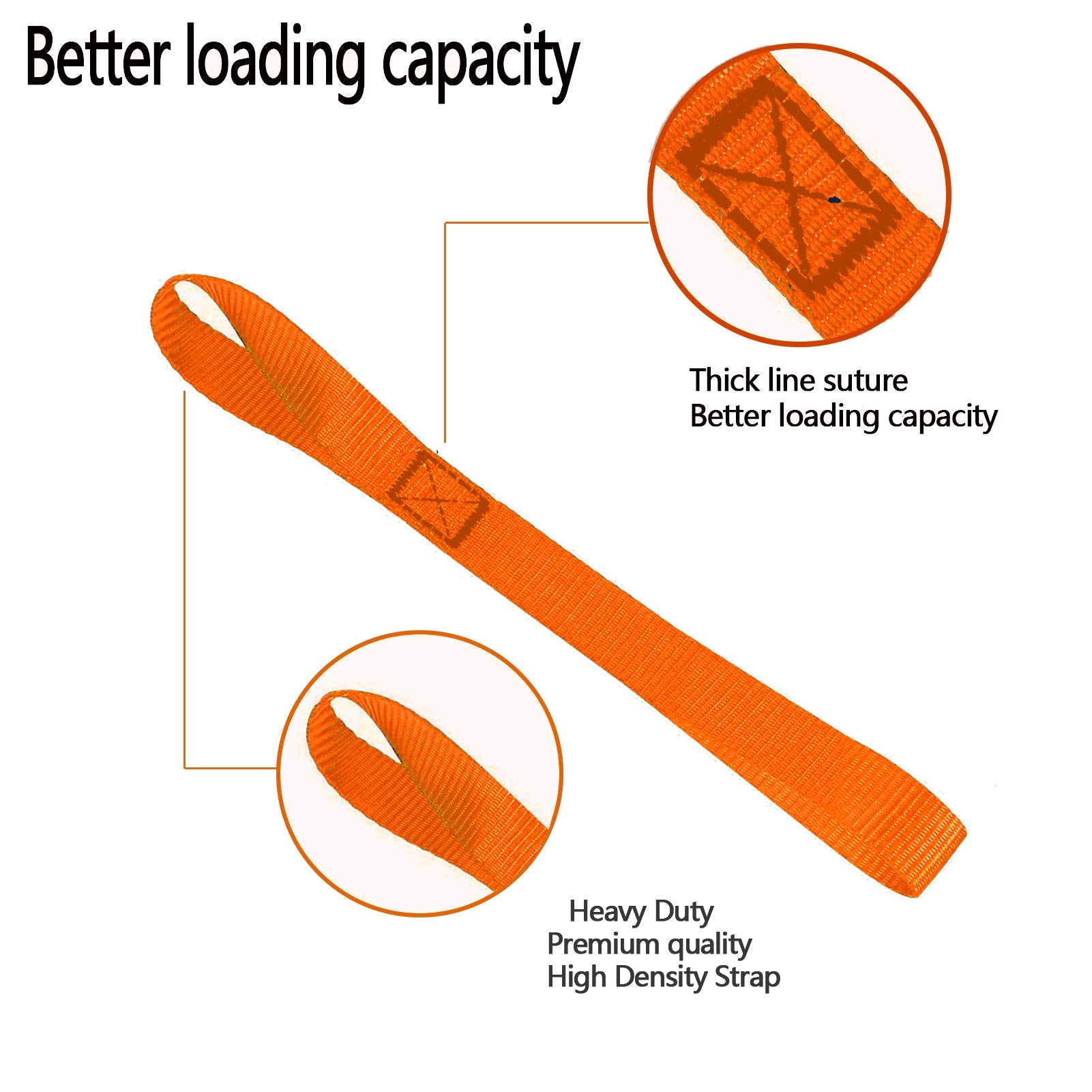 Premium Soft Loop Tie Down Straps, Soft Hook Tie Down Extenders(6Pk), 1 X 12 Heavy Duty Adjustable Stretch Straps Hook Extension