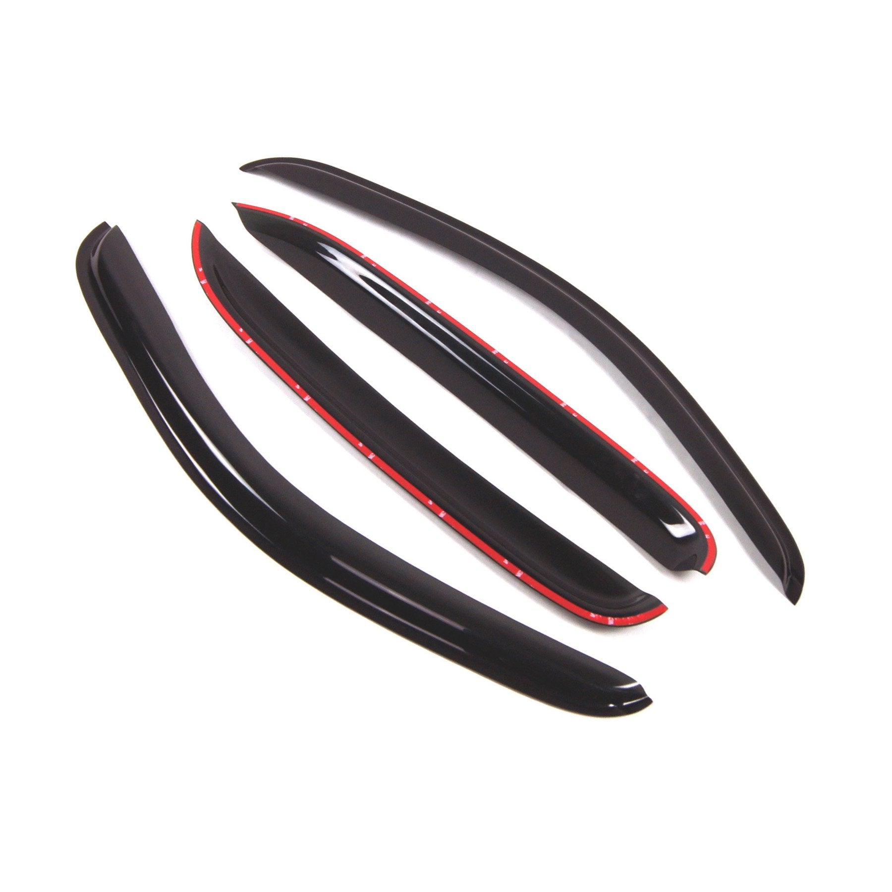 Tuningpros Outside Mount Window Vent Visors Rain Guards Compatible With Chevy Silverado Crew 2007-2013 | Side Window Wind Deflec