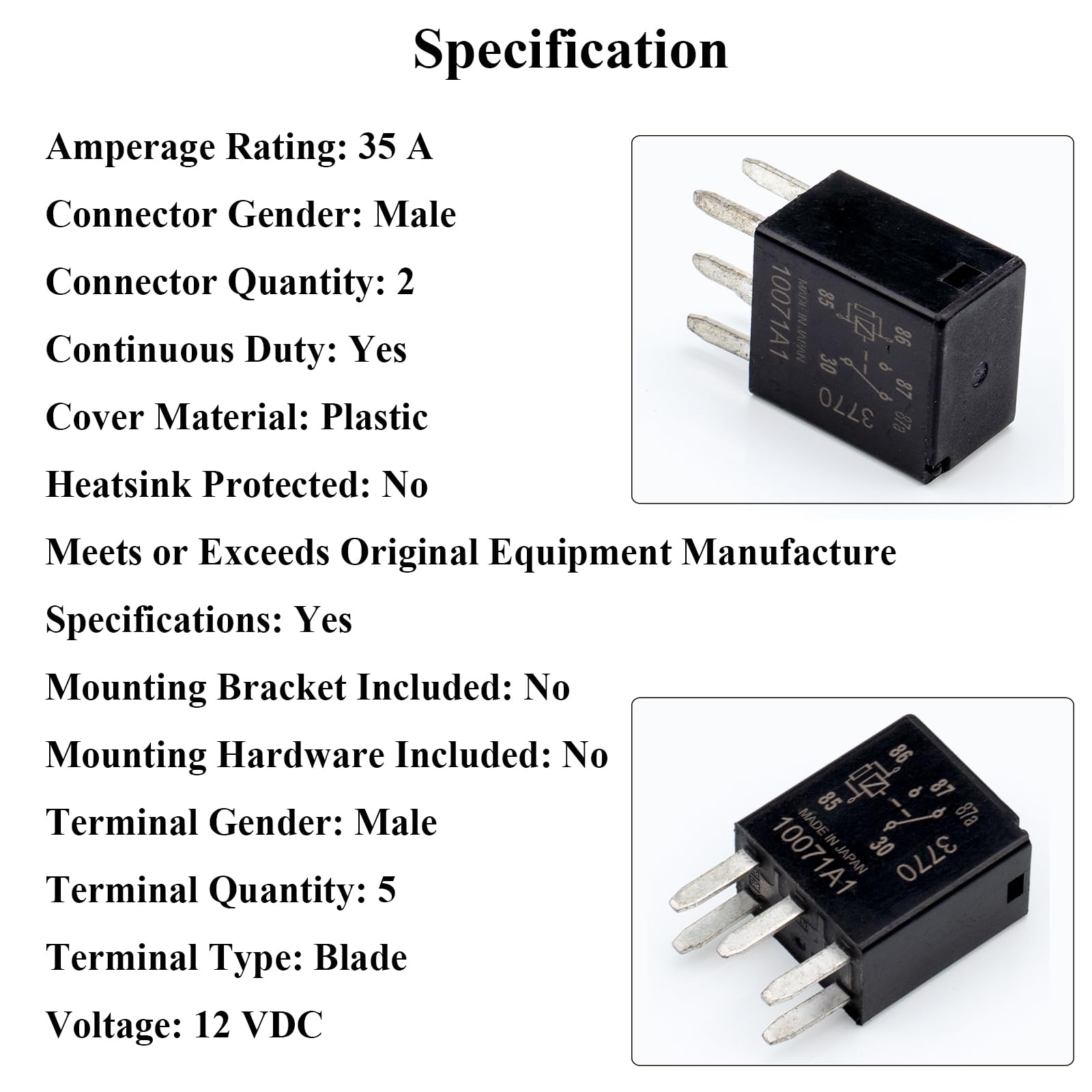 HOPUT 2pcs G8V-RH-1C7T-R-DC12 - Power Relay, 12vdc 278002822 7866 D1780C 301-1C-C-R1-U01 GM Original Equipment Black Multi-Purpo