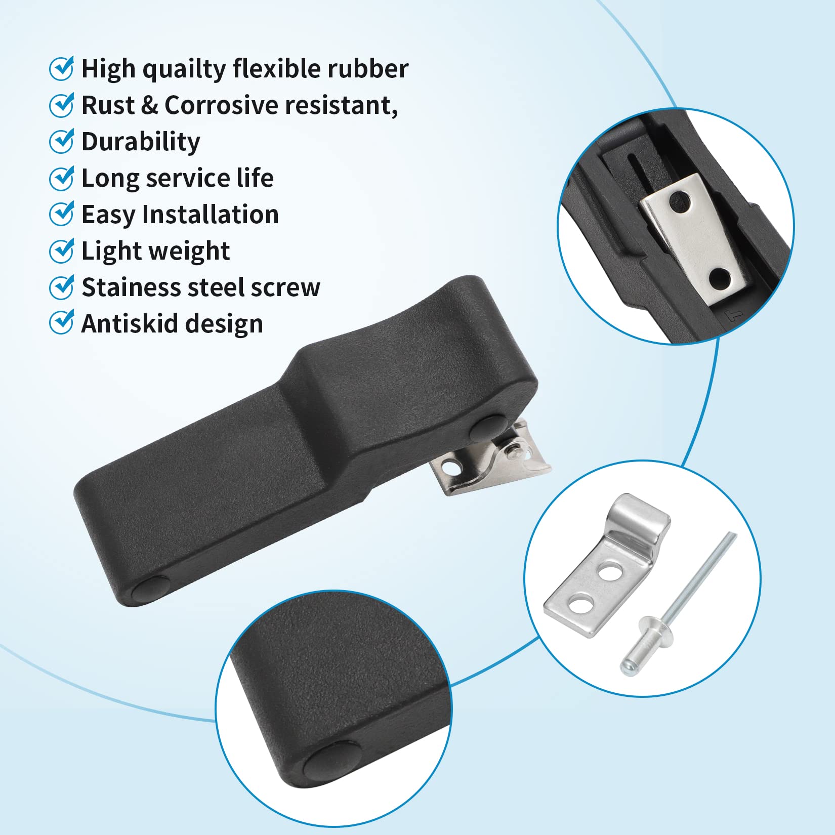 Wikibb 2Pcs Flexible Rubber Draw Latch F2S-U264L-01-00 For Yamaha Fx-Sho Fx-Svho Cruiser 12-18 Rear Compartment Latch