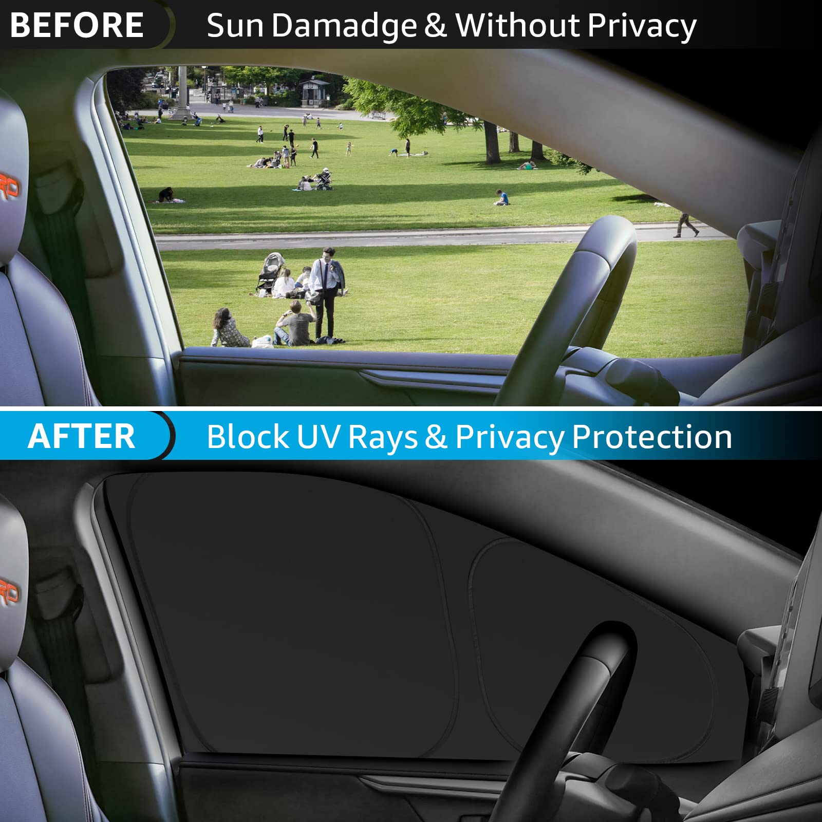 Proadsy 2025 Upgrade Window Shades For Rav4 2019-2024 2025 Side Windows Rear Windshield Triangular Window Sunshade For Baby/Camping Sun Uv Rays And Privacy Protection Set Of 7