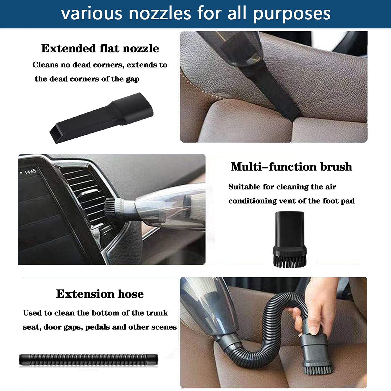 Lianxin Roadside Car Emergency Kit- Car Safety Kit,Car Kits Emergency,High Power Car Vacuum,Jumper Cable Kits,Reflective Warning