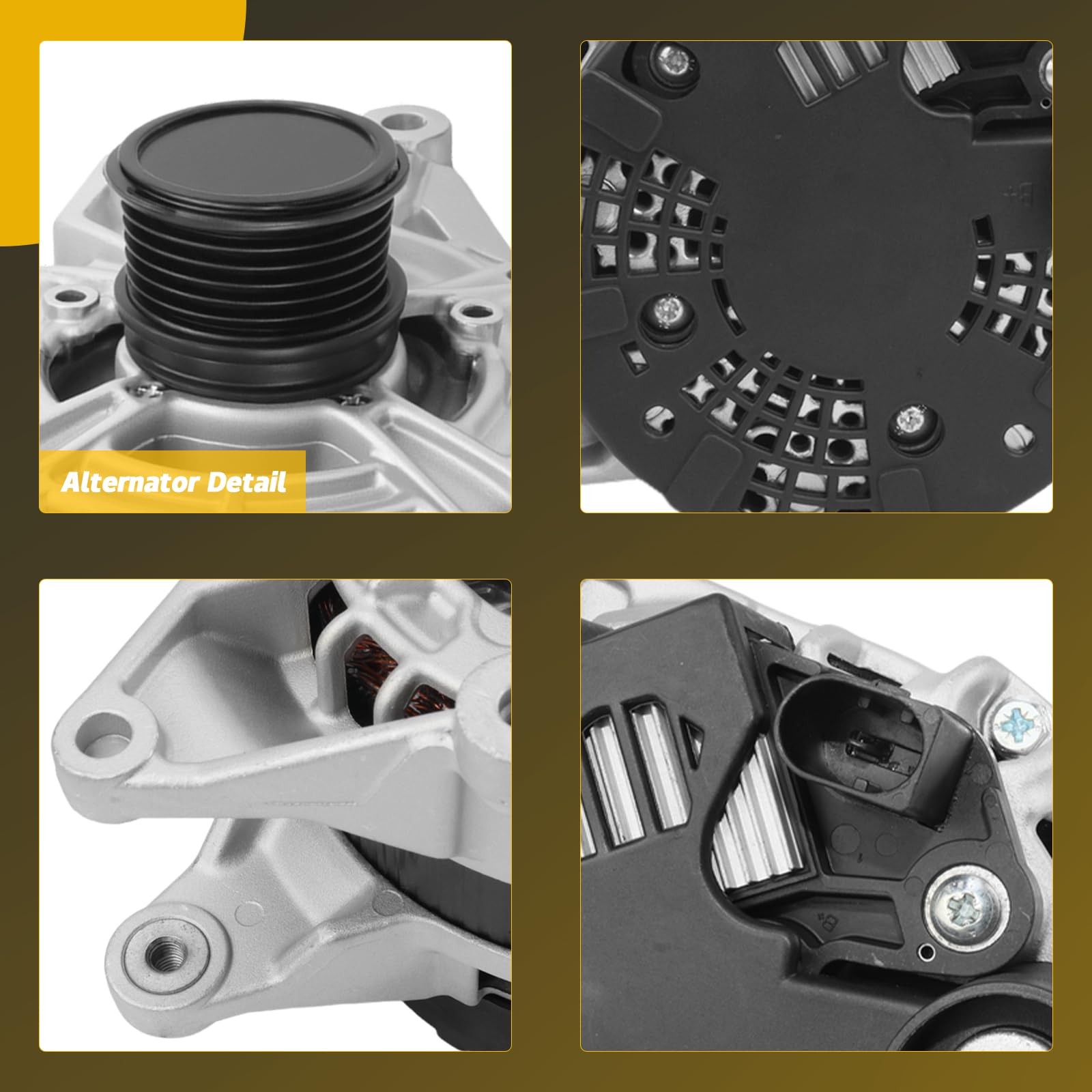 YINAVAGAD Alternator for Mercedes-Benz W205 C300 2015-2017 2018, C253 GLC300 2016-2019, GLC350e 2020, Metris 2018-2021, Metris 2