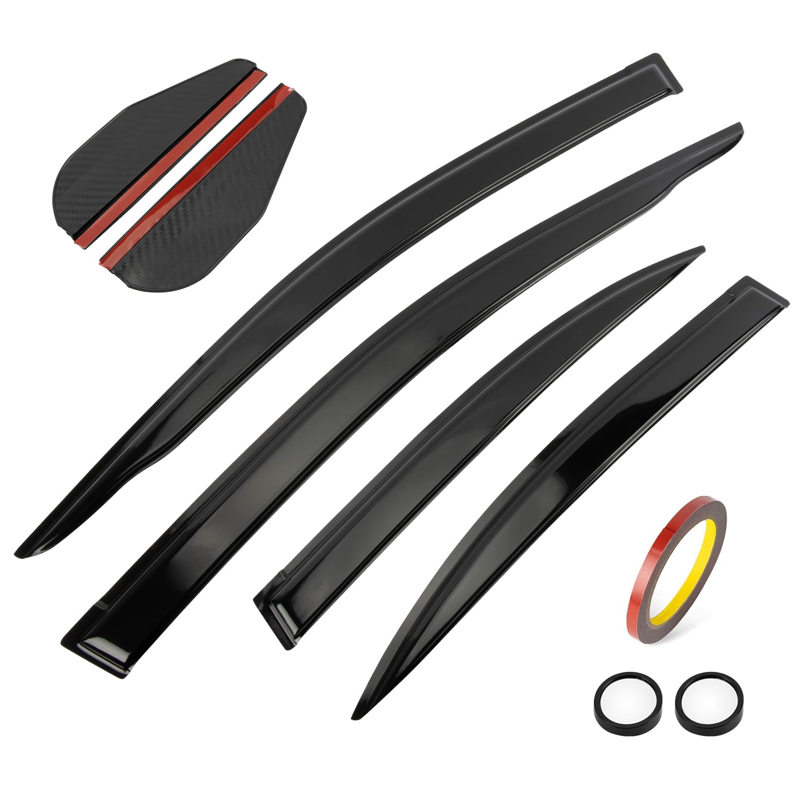 Psler 4Pcs Side Window Deflectors For Honda Civic Sedan 2012 2013 2014 2015 4Pcs Car Outside-Mount Window Visor Compatible With 2012-2015 Civic Lx Si Rain Guards Accessories