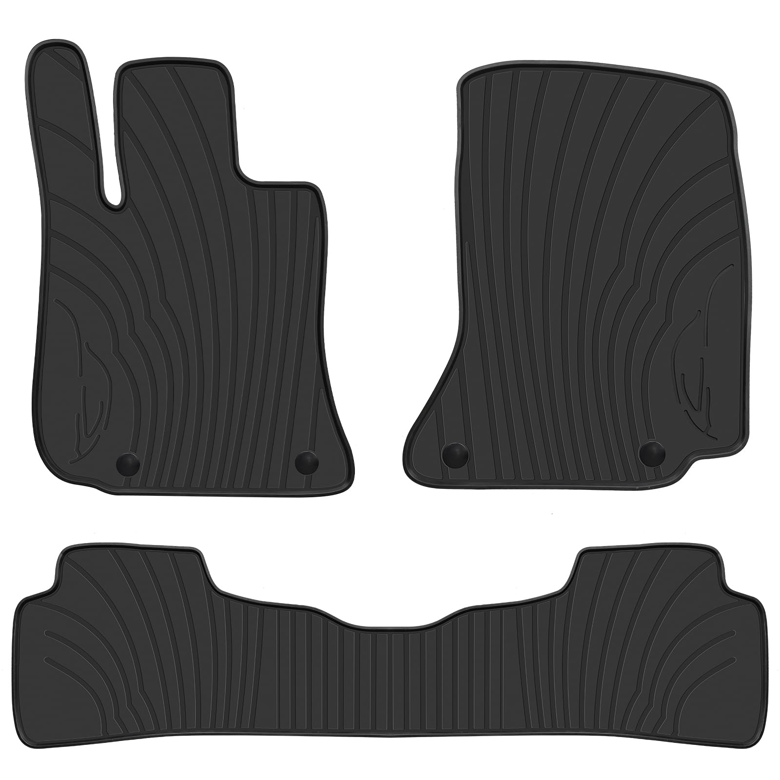 Hd-Mart Floor Mats Custom Fit Mercedes Benz-C Class Sedan Only 2021 2022 2023 2024 2025 W206 S206 Rubber Full Black Car Liners A