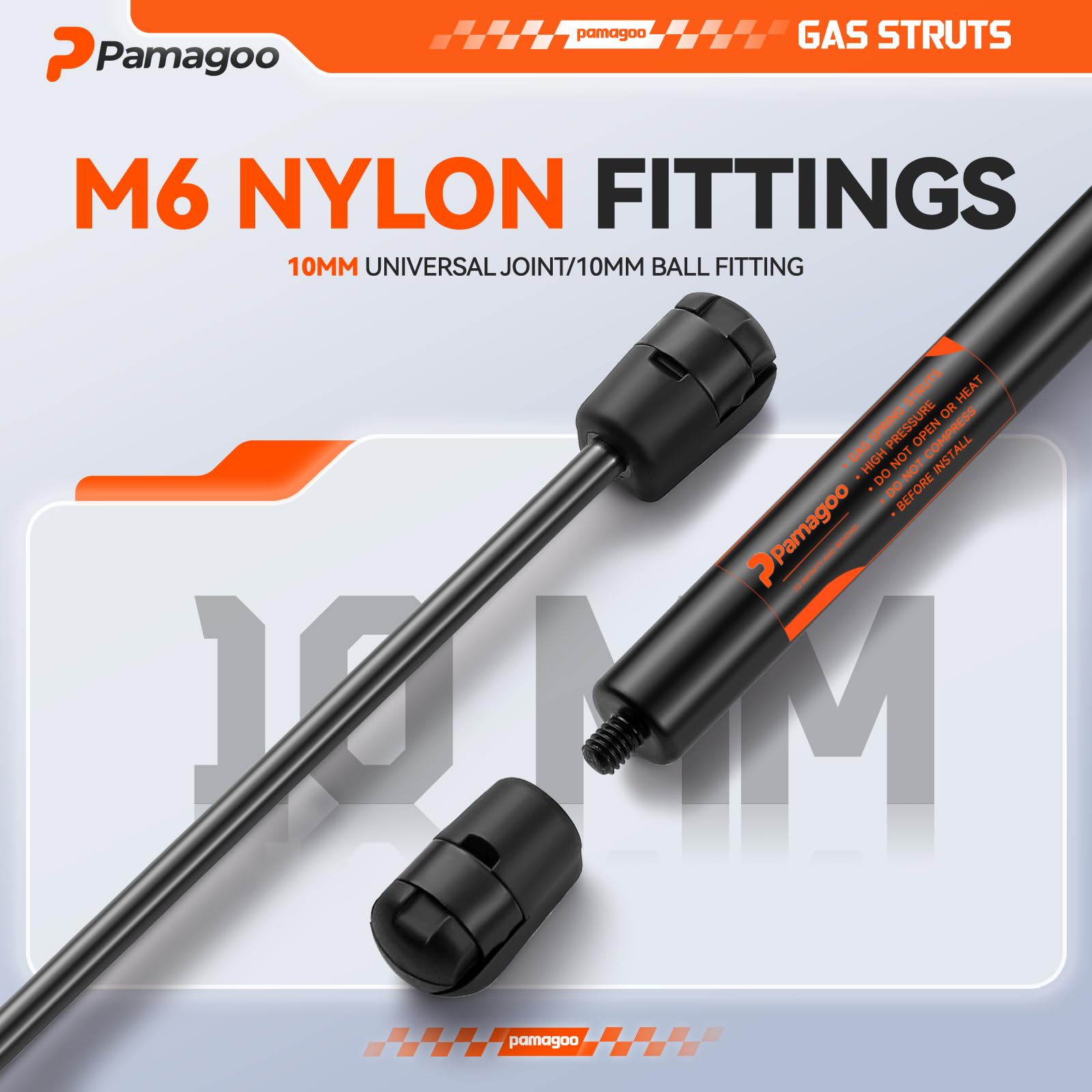 Pamagoo Sx200P1-11 20 Inch 10 Lbs Gas Shocks, Ml1410 20'' Gas Spring Strut For Entry Entrance Door Rv Window Motorhome Camper Do