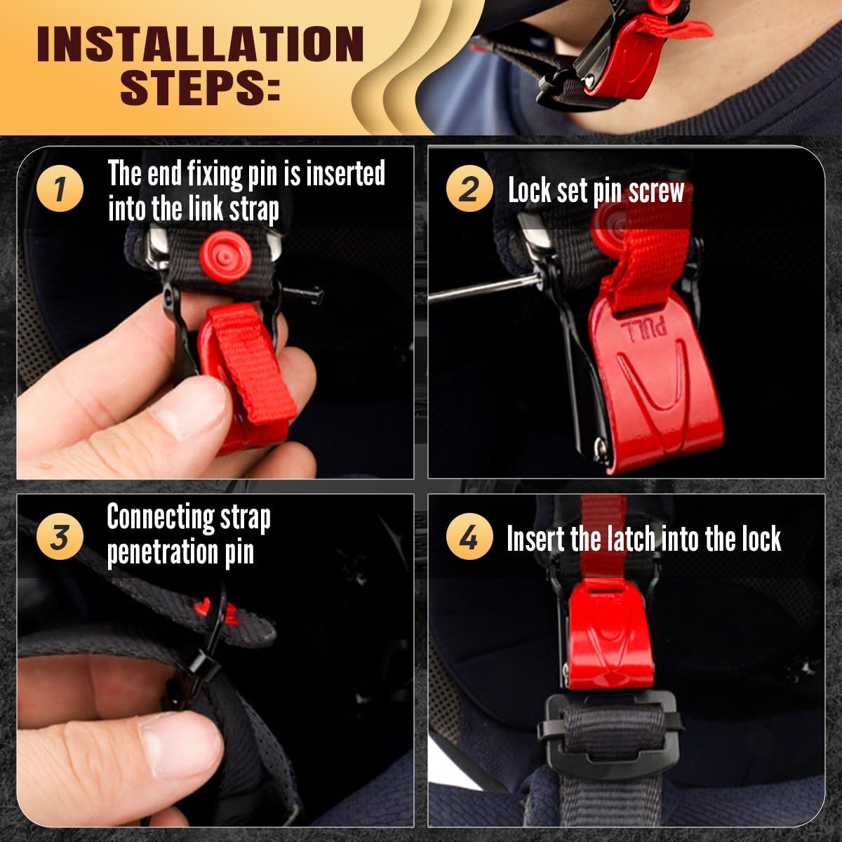 OICCTBF Helmet Quick Release Buckle Kit, Quick Release Helmets Chin Strap Buckle Compatible with Half, 3/4, Full Face Helmet, Mo