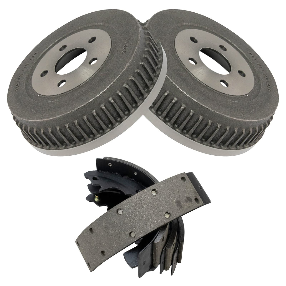 TRQ Rear Brake Shoe Pad & Rotor Kit Set Pair for 95-03 Windstar