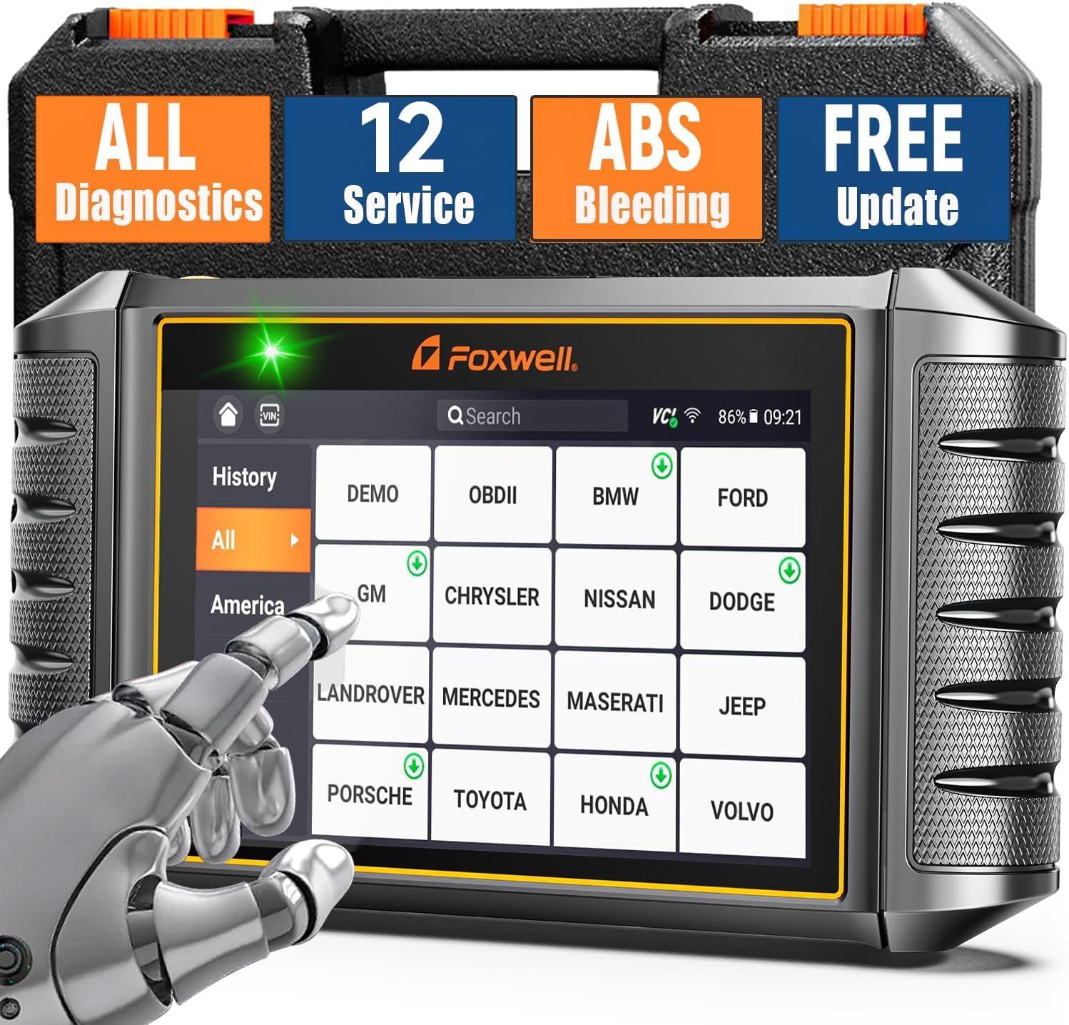 2025 FOXWELL OBD2 Scanner NT726 Bidirectional Scan Tool, 12+ Service Resets with ABS Bleeding, Oil Reset, Injector Coding, SAS, 