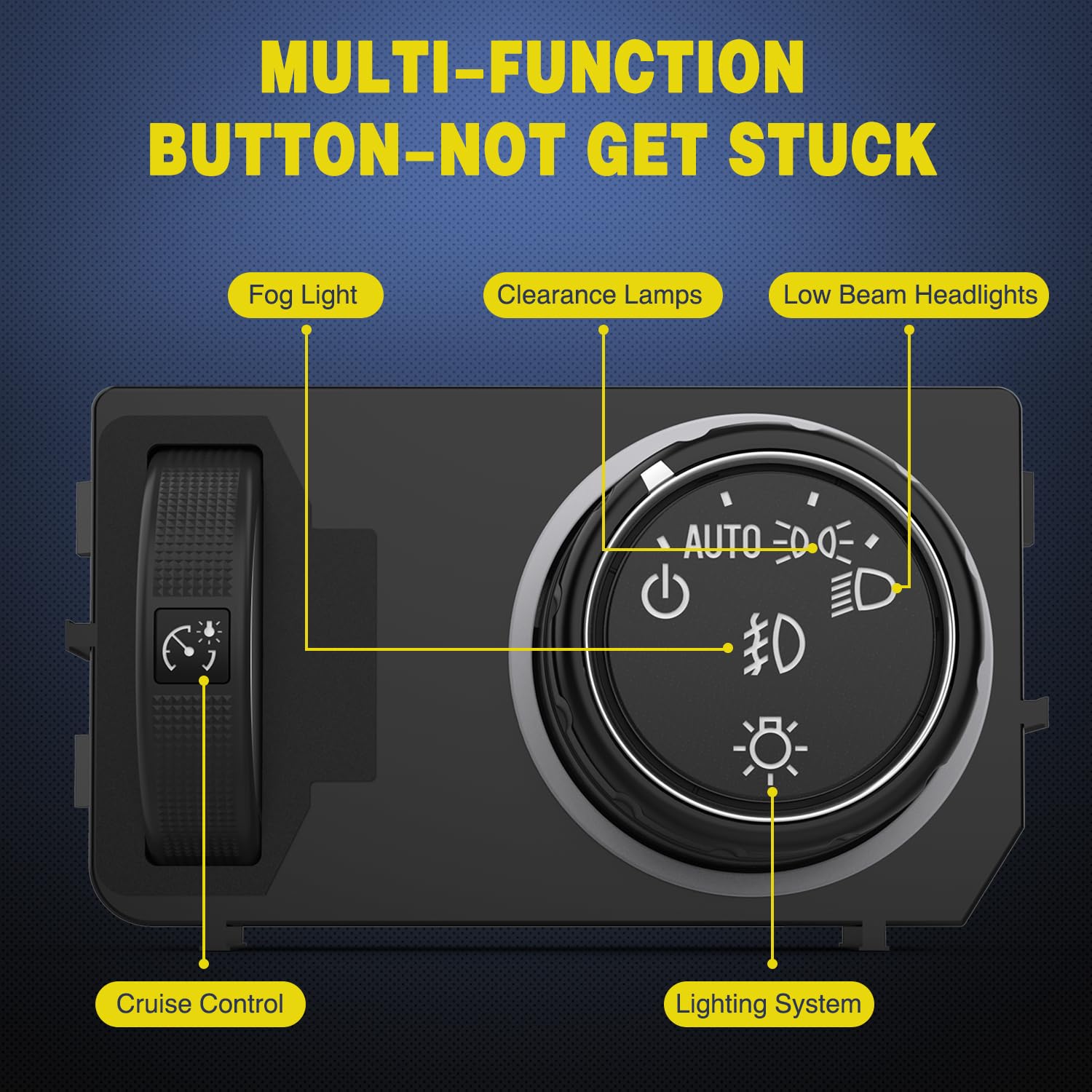 Nilight Headlight Dimmer Switch Compatible With 2014 2015 2016 2017 2018 2019 Chevy Silverado 1500 2500Hd 3500Hd Tahoe 2017-2019