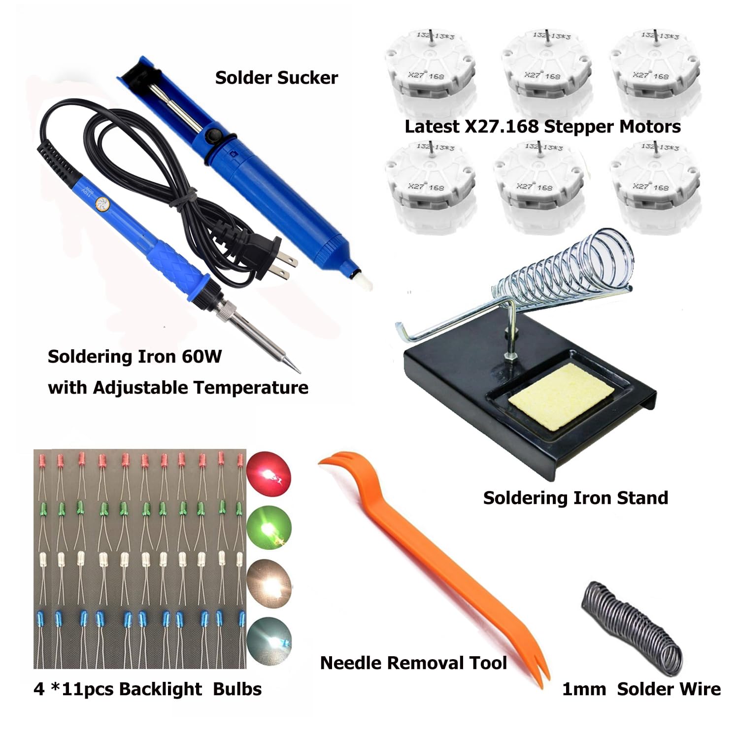 Dr.Roc Instrument Cluster Gauge Stepper Motor Repair Kit Fits X27 168 03 To 06 With 6 Stepper Motors Soldering Iron Solder Sucke
