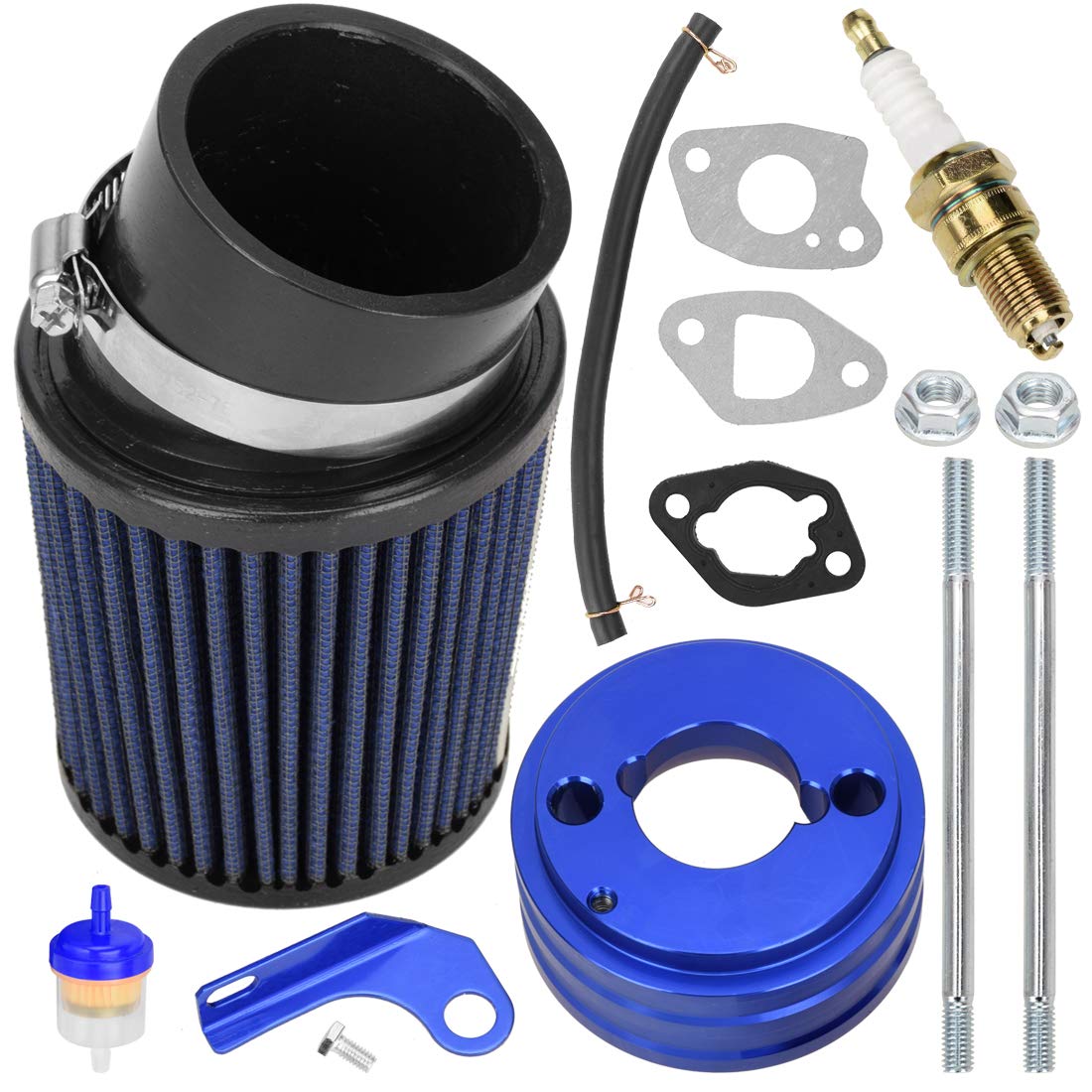 Fvrito Performance Upgraded Air Filter Adapter Intake Spark Plug Kit For Predator 212Cc 6.5Hp Ct200U Bt200X Ct200U-Ex Hammerhead