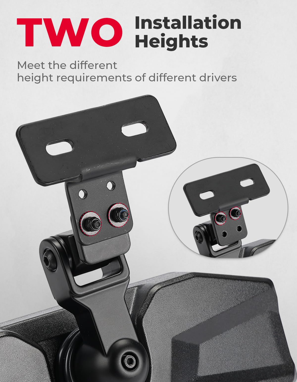 Kemimoto Rear View Mirror Compatible With Cfmoto Uforce 1000/1000 Xl, Uforce Center Mirror Rearview Mirror Replace 2019 2020 202